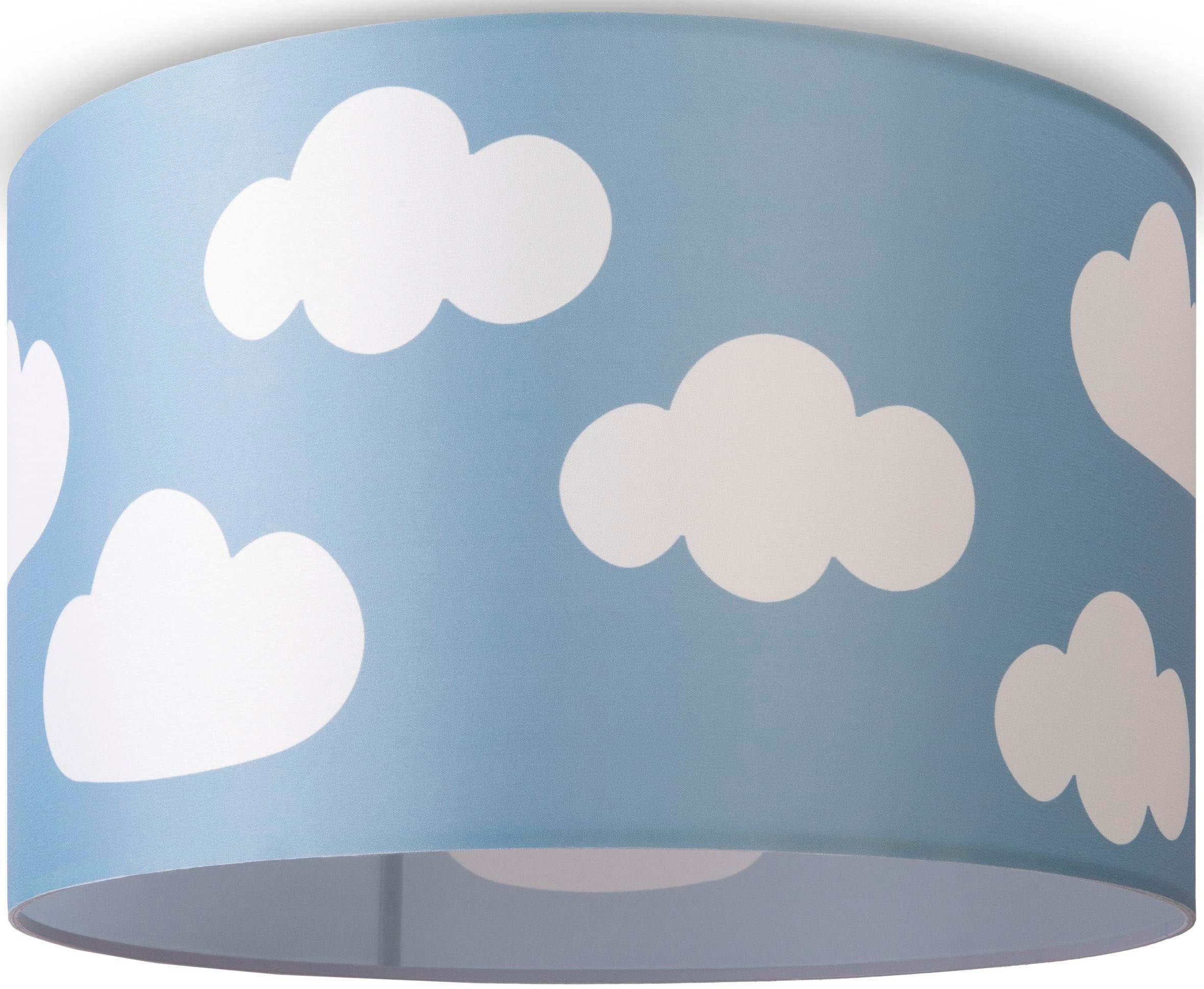 Paco Home Deckenleuchte »Hugo Cosmo«, Leuchtmittel E27 | ohne Leuchtmittel, Deckenleuchte Kinderzimmer Kinder Lampe Wolke Stoffschirm Rund E27