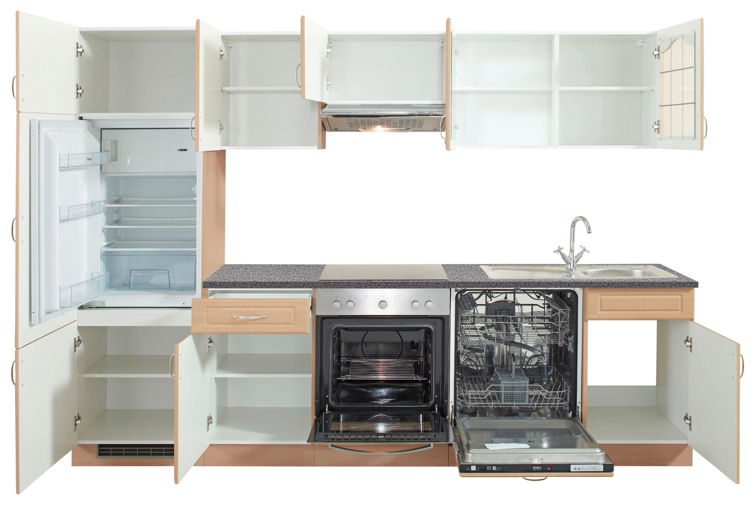»Linz«, E-Geräten, Breite wiho kaufen mit 280 cm Küchenzeile online Küchen