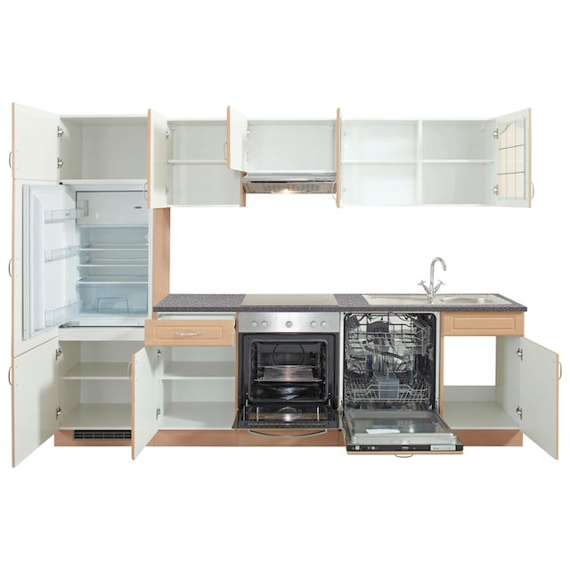 wiho Küchen Küchenzeile »Linz«, mit E-Geräten, Breite 280 cm online kaufen