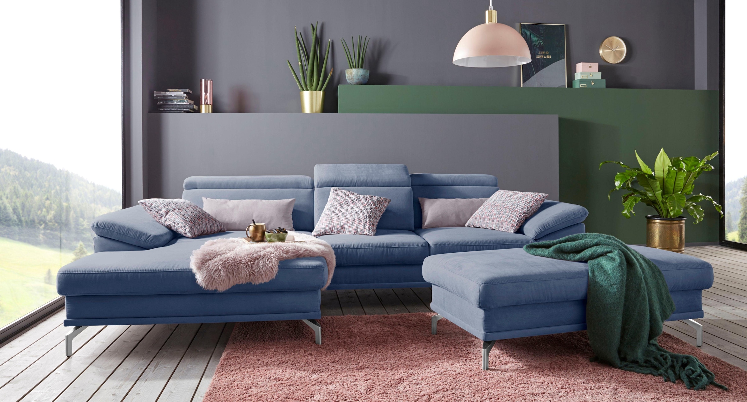 sit&more Ecksofa »Scorpio L-Form«, inklusive Sitztiefenverstellung, wahlweise mit Kopfverstellung