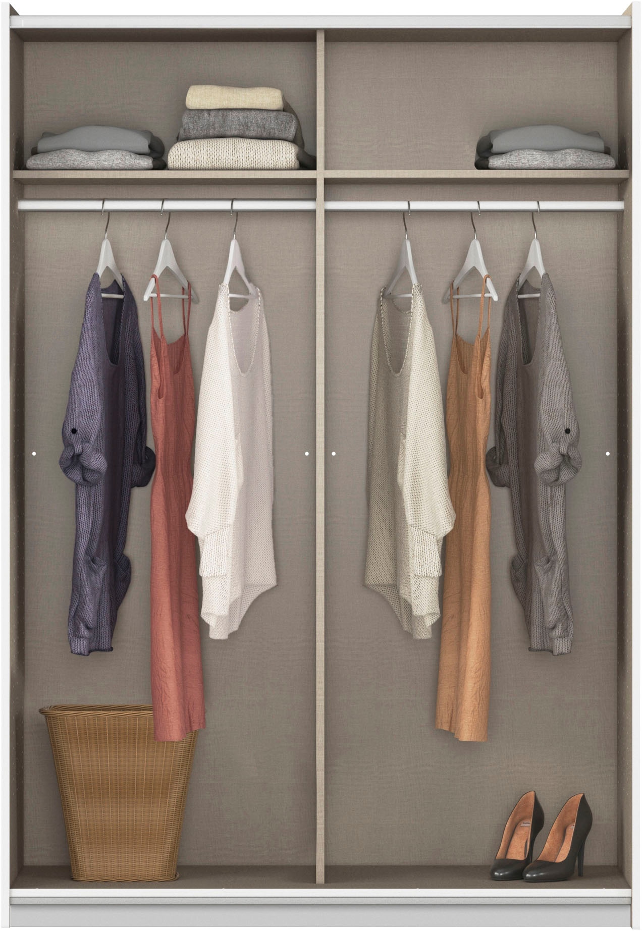 rauch Schwebetürenschrank »Kleiderschrank Schrank Kinderzimmer Topseller OTTOs CHOICE SUBITO« Schlafzimmer Glasfront Breiten 136 & 181 Höhe 197 cm - MADE IN GERMANY