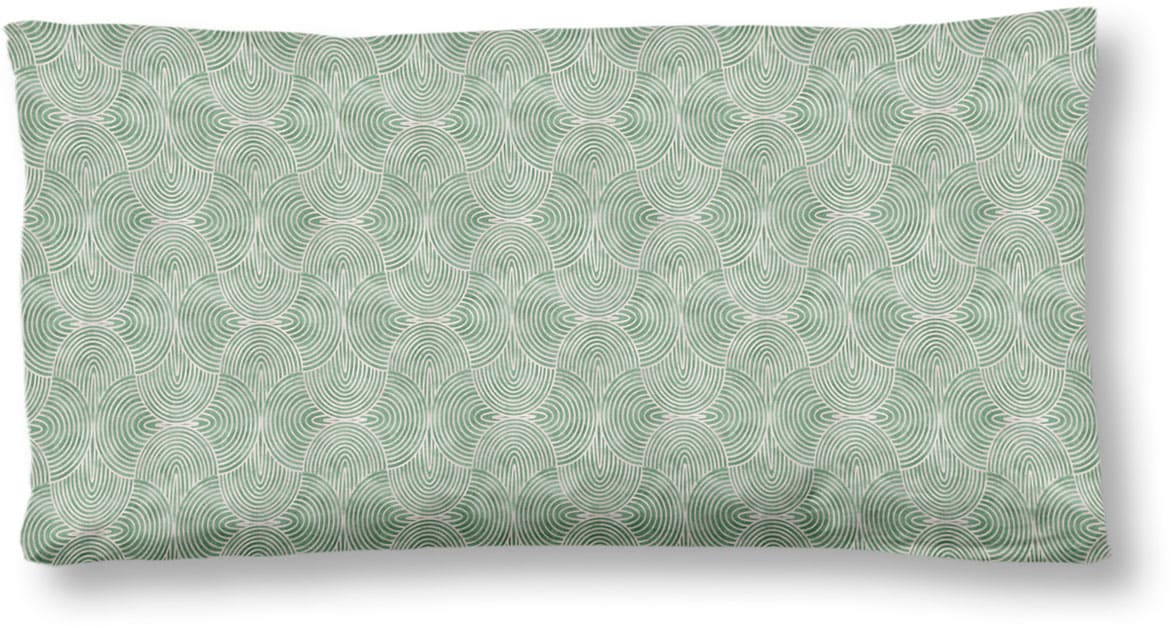hip Kissenhülle »Wayan« Baumwolle, Mako-Satin, 40x80, 1 Stück, Reißverschluss, Wayan, Grün