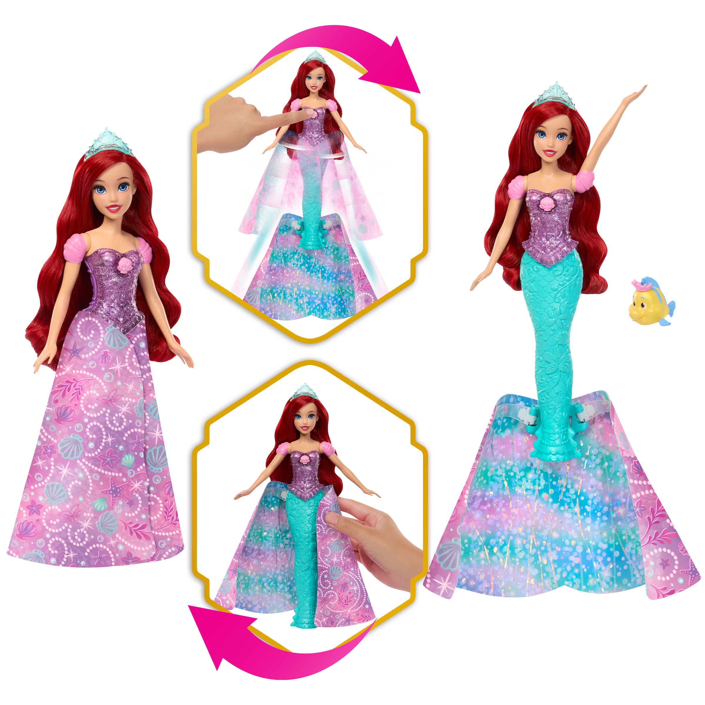 Mattel® Anziehpuppe »Disney Prinzessin Arielle Verwandlungs-Puppe«