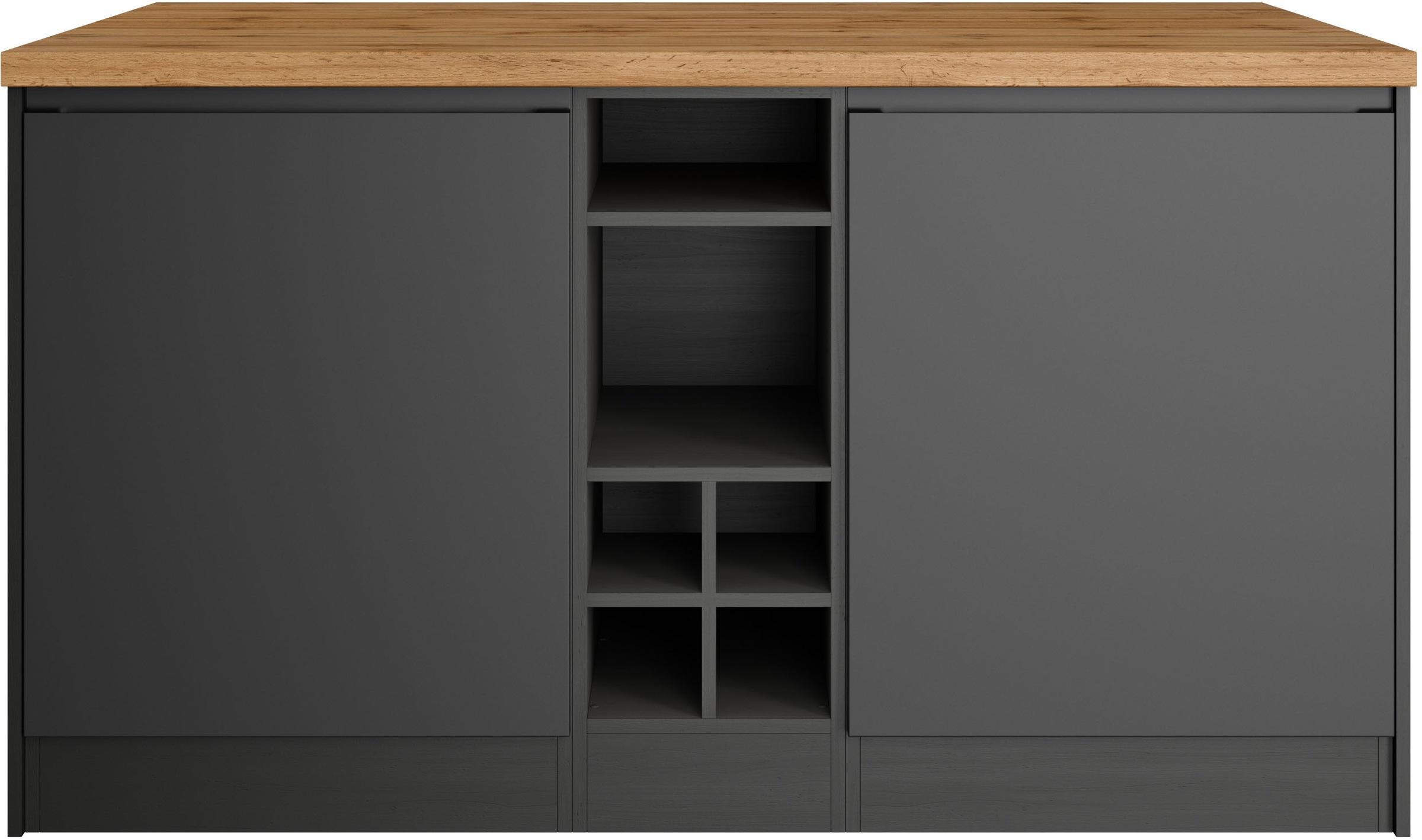 KOCHSTATION Kücheninsel »KS-Bruneck, Breite 153 cm«, MDF-Fronten, Arbeitsplatte 38mm stark