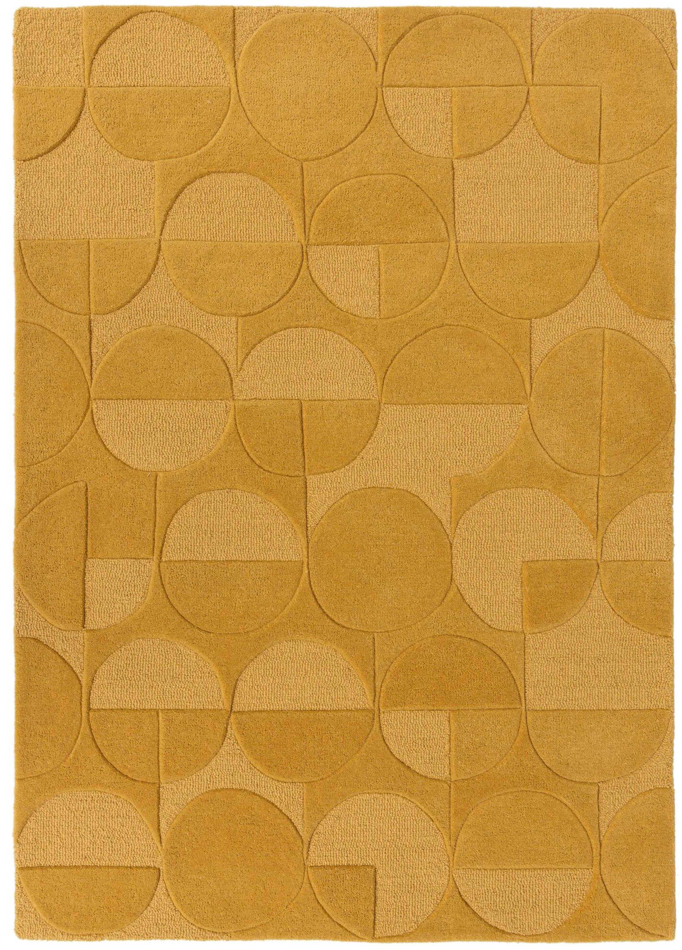 FLAIR RUGS Wollteppich »Gigi«, 8 mm Höhe, aus 100% Wolle, geometrisches Des günstig online kaufen