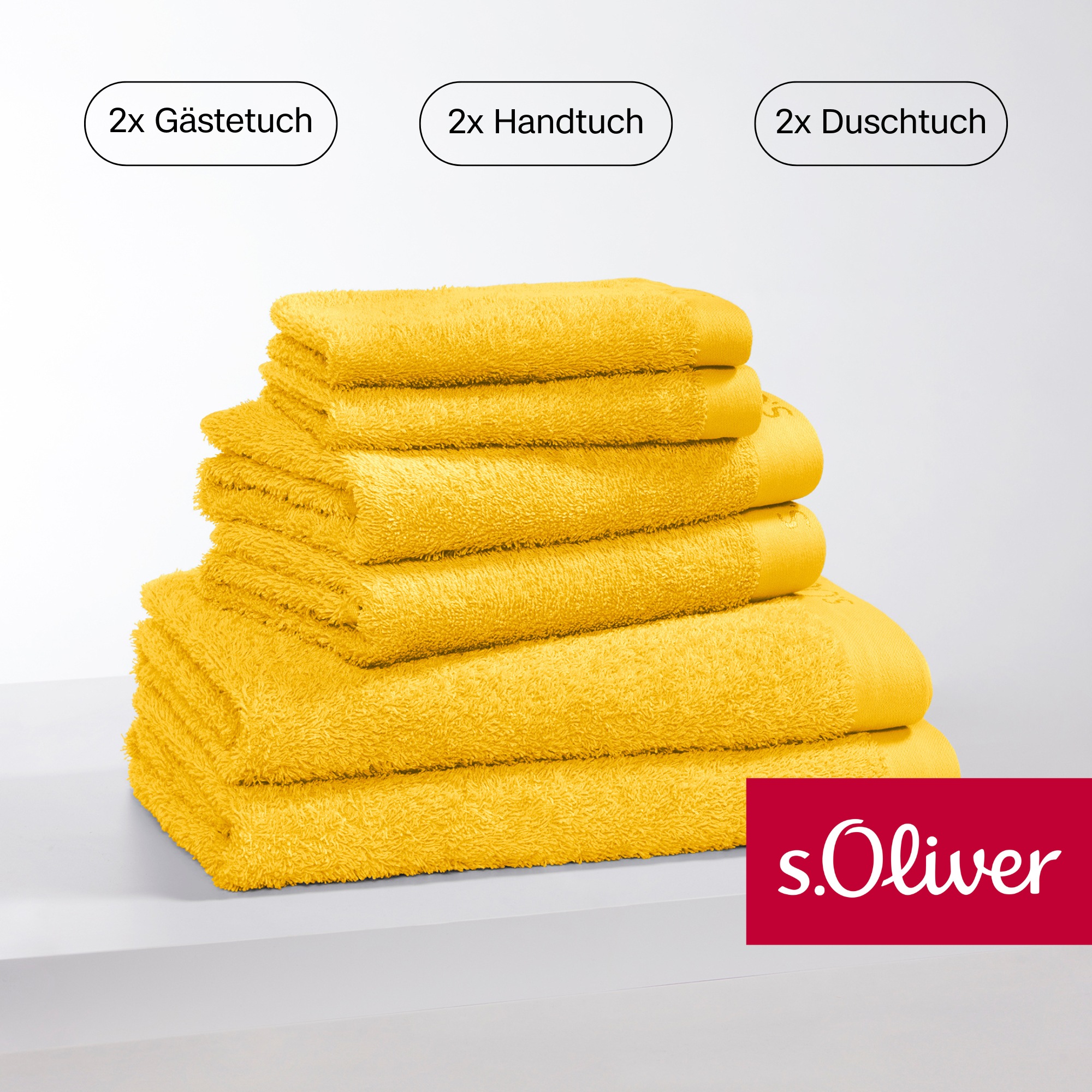s.Oliver Handtuch Set »s.Oliver, Premium Qualität, 600 gr/m²«, (Set, 6 St., günstig online kaufen