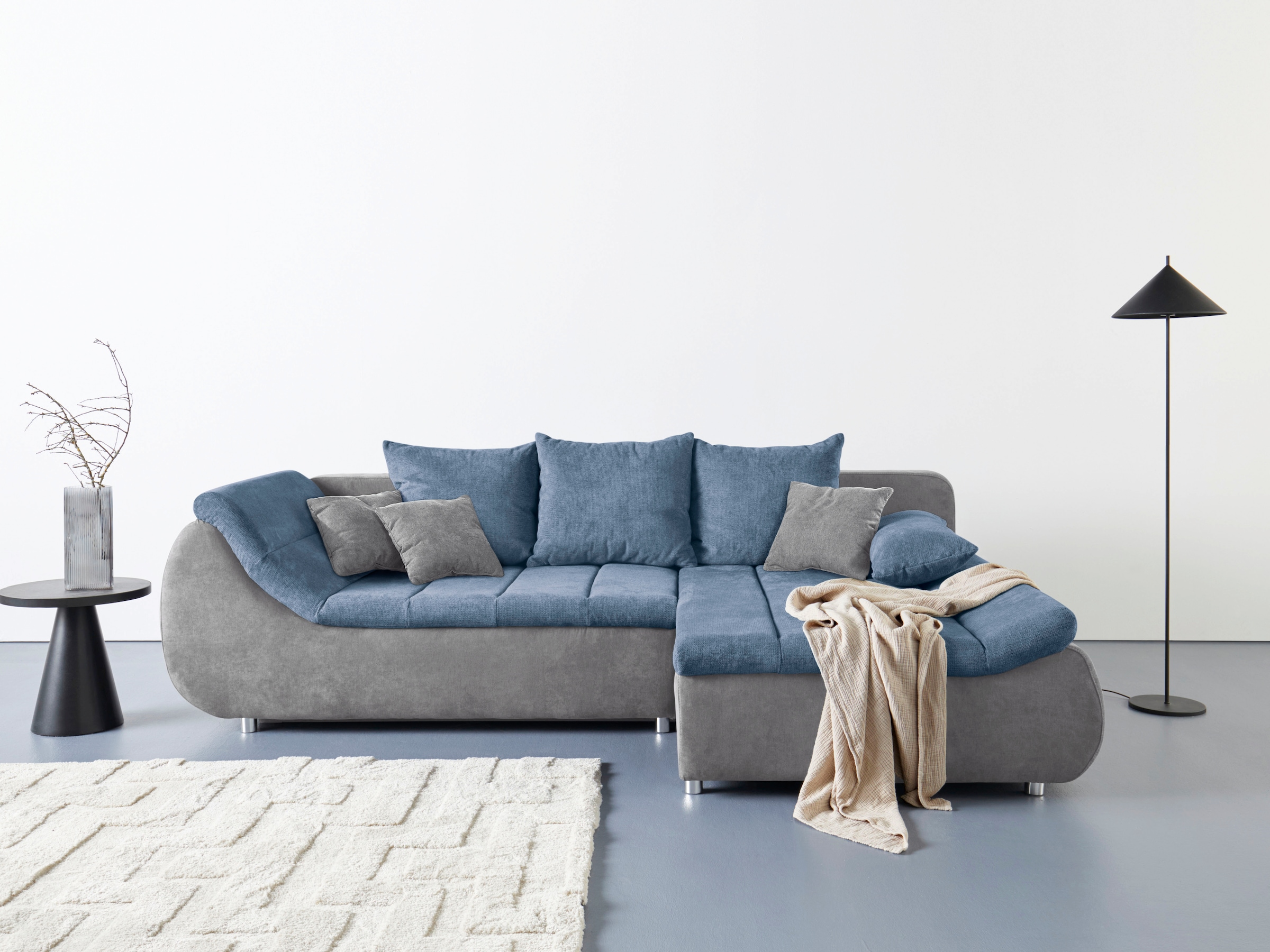 Home affaire Ecksofa »Imola, elegant und modern, aktuelle Steppung im Sitz, günstig online kaufen