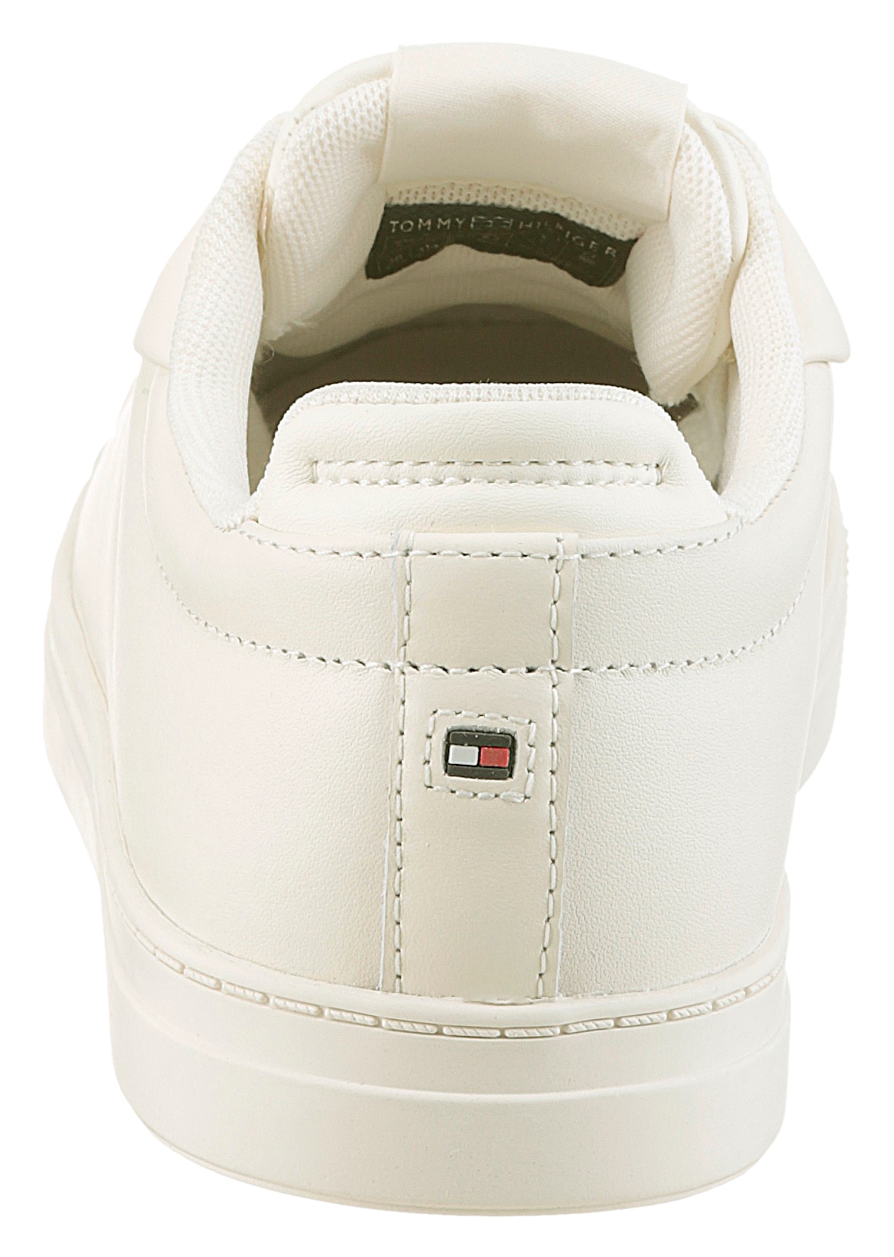 Tommy Hilfiger Plateausneaker »WOMENS ICON COURT SNEAKER FLAG«, Freizeitschuh, Schnürschuh, Halbschuh mit gepolstertem Schaftrand