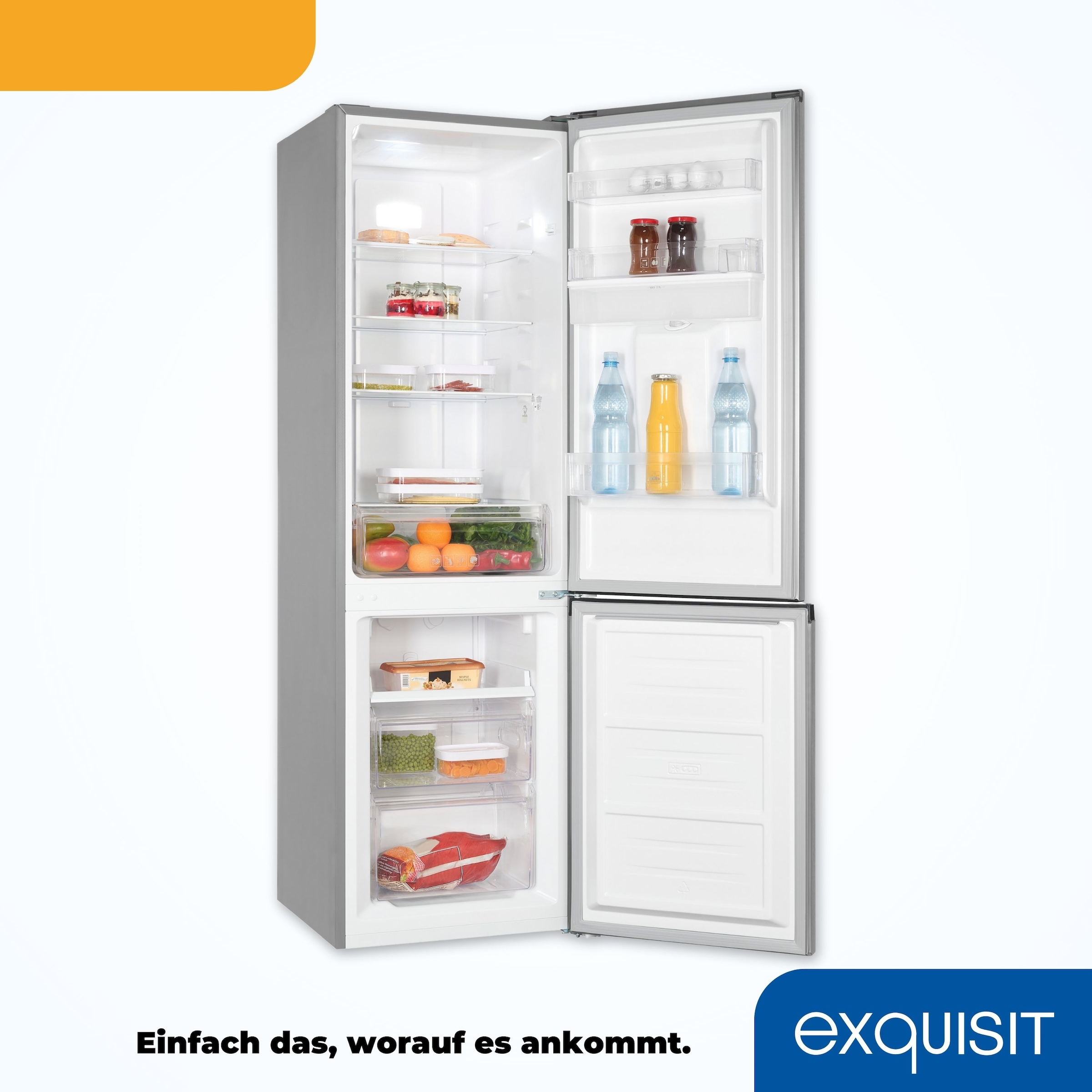 exquisit Kühl-/Gefrierkombination »KGC265-70-NF-WS-040C«, EEK C, 251 L Nutzinhalt, NoFrost, Wasserspender