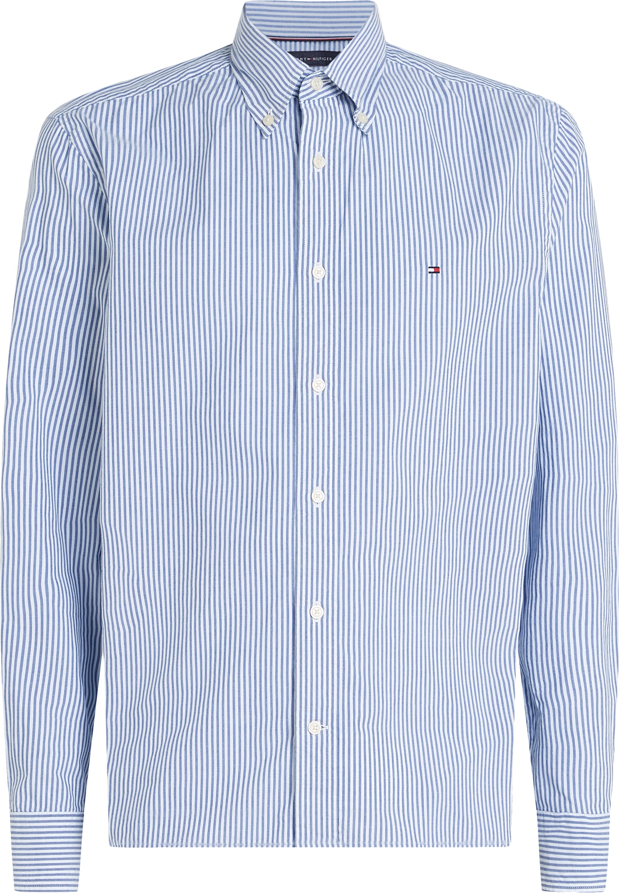 Tommy Hilfiger Big & Tall Langarmhemd »BT-FLEX POPLIN CL STP SHIRT-B«, in Großen Größen, Logostickerei