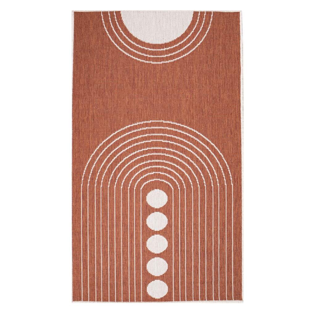 Carpet City Outdoorteppich »DUO RUG 5739«, rechteckig, 5 mm Höhe, Wendeteppich Wetterfest In- & Outdoor, Balkon, Terrasse, Wohnzimmer