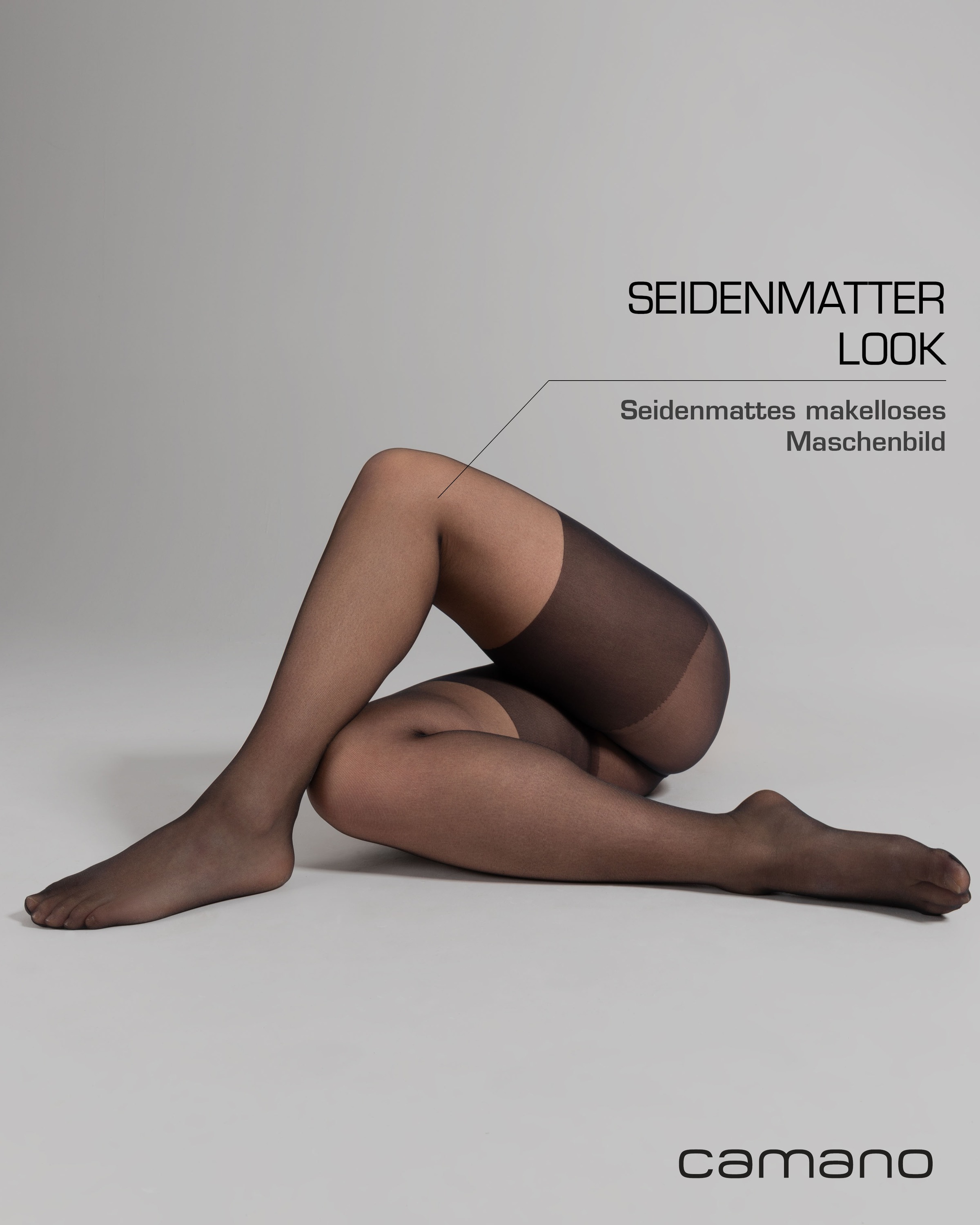 Camano Feinstrumpfhose »fine curvy« 20 2er Pack,  Curvy-Tights, matt, extra breiter Bund