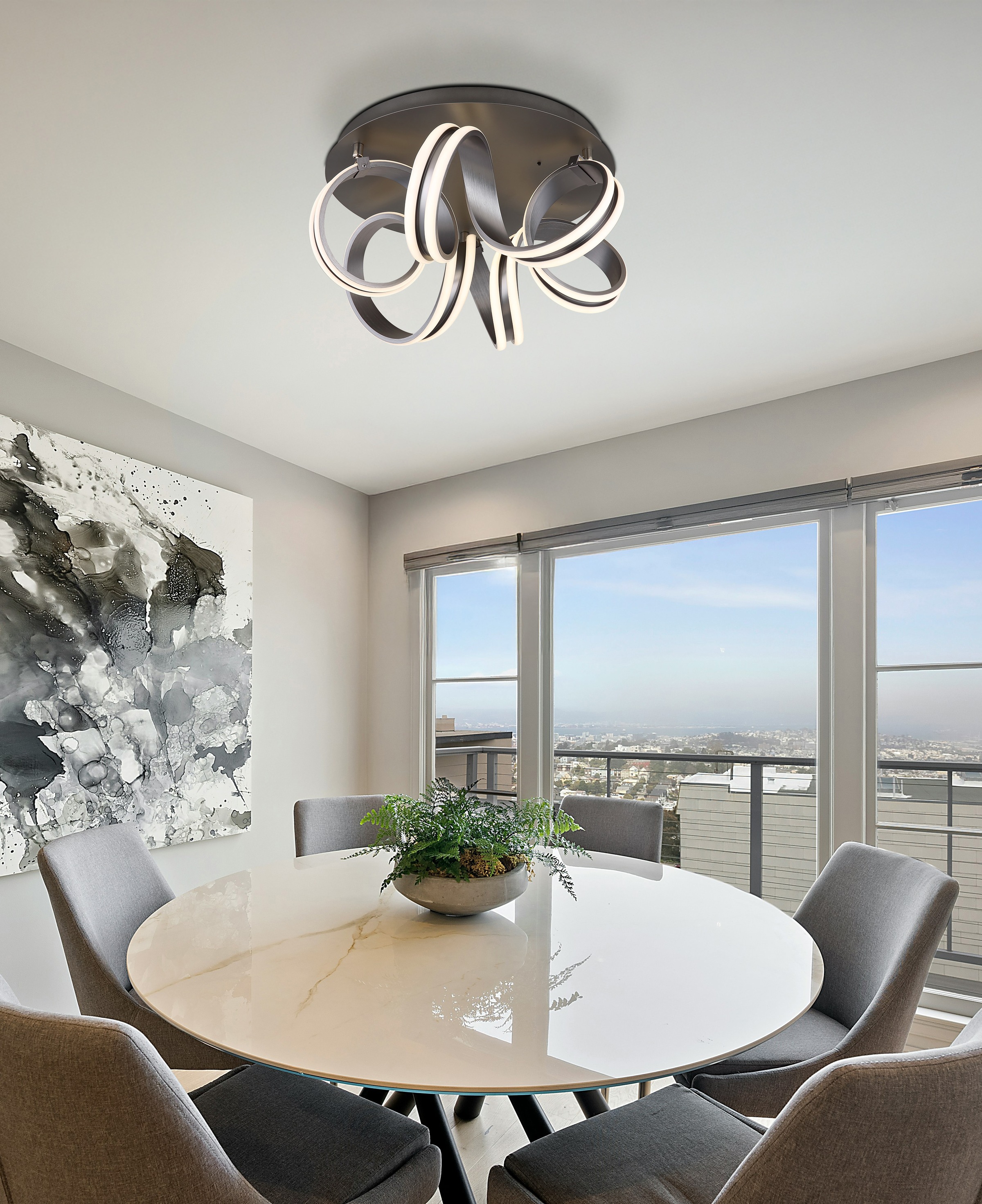 GLOBO LIGHTING Deckenleuchte »KUNI« LED-Modul 1 Stk. warmweiß - kaltweiß De günstig online kaufen