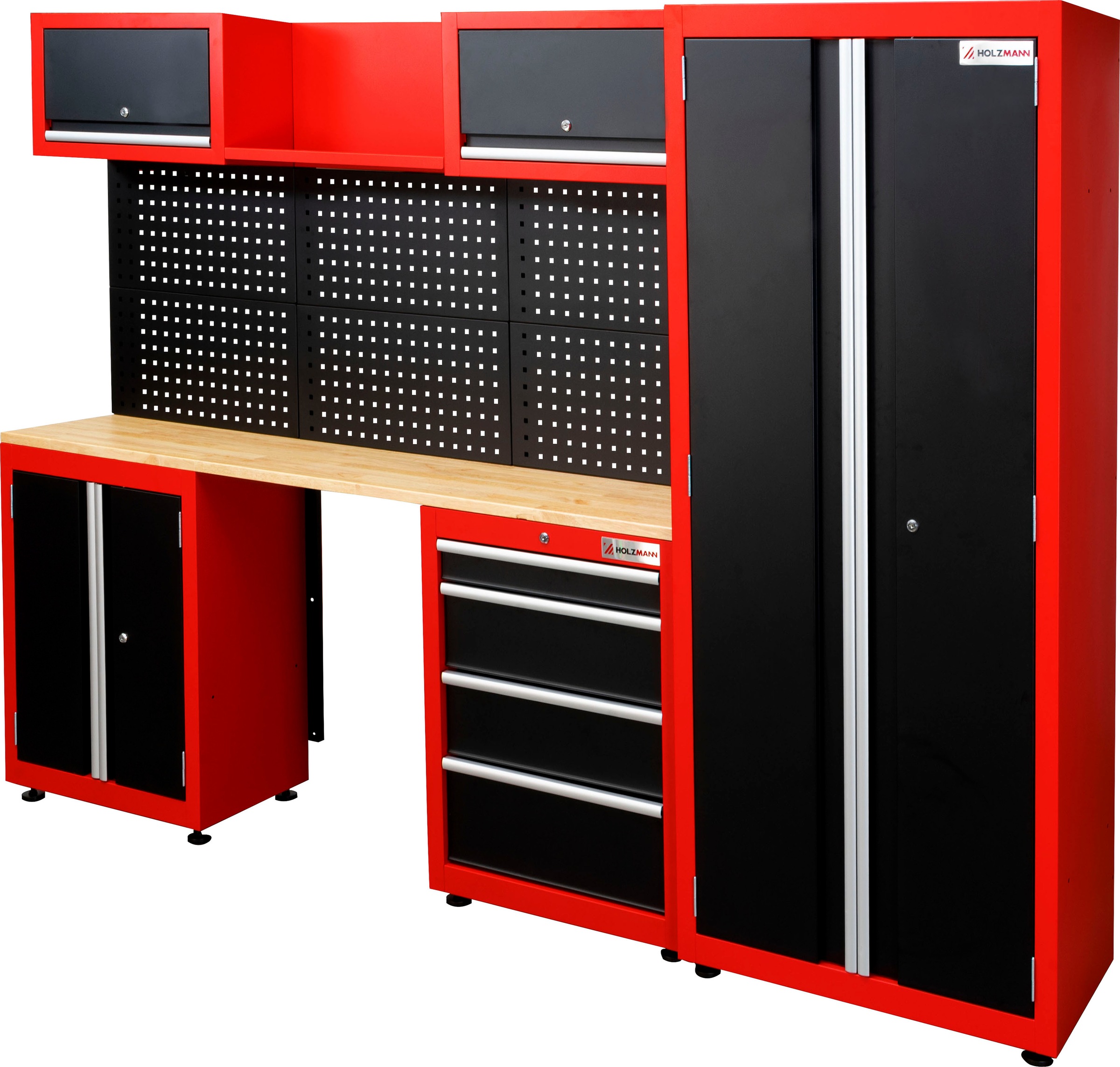 Holzmann Werkbank »WESS13«, (Set), mit Schranksystem