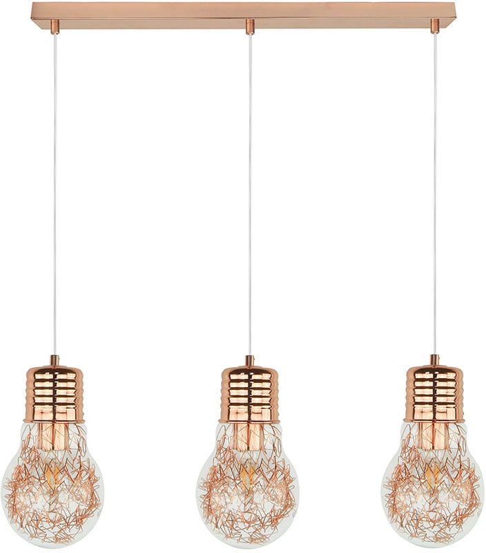 SPOT Light Pendelleuchte »Bulb«, 3 flammig, Leuchtmittel E27   Leuchtmittel günstig online kaufen