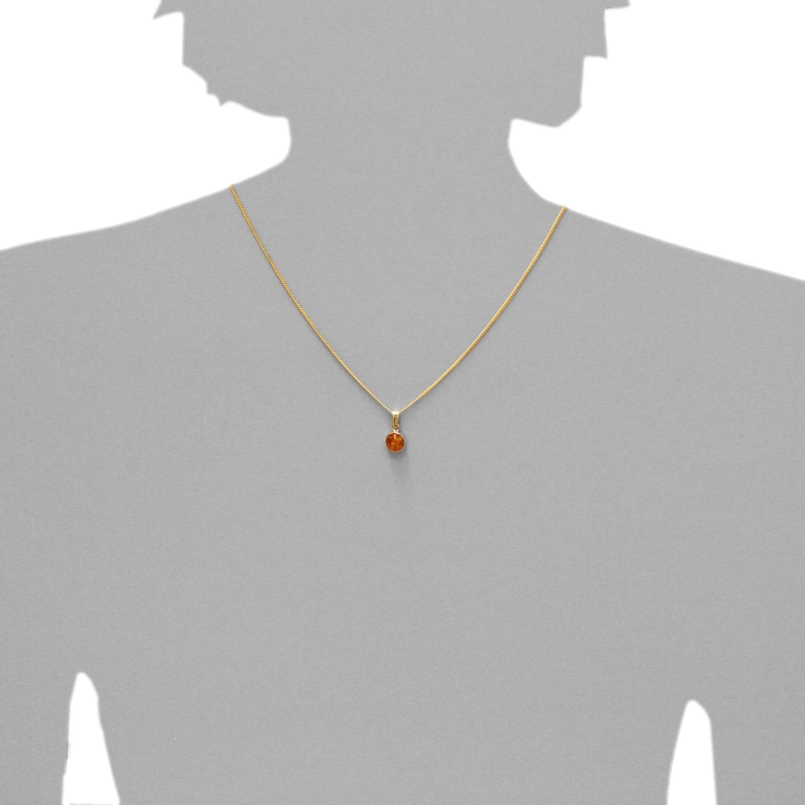 OSTSEE-SCHMUCK Kette mit Anhänger »Ostsee-Schmuck Kette mit Anhänger Classic 8 mm«, (2 tlg.)