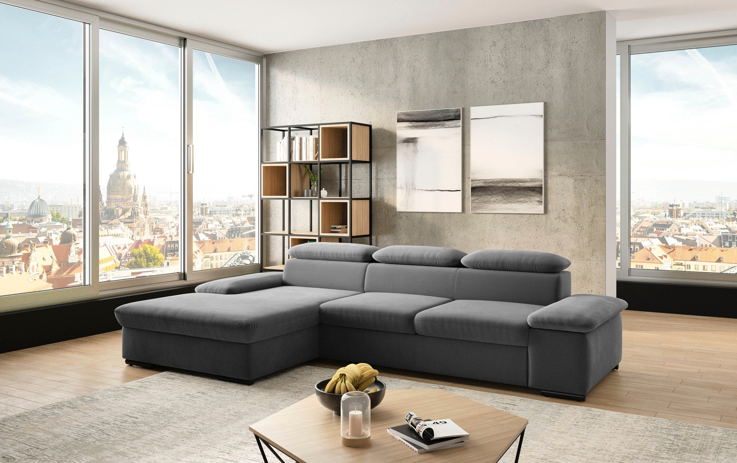 sit&more Ecksofa »Alcudia L-Form«, wahlweise mit Bettfunktion günstig online kaufen