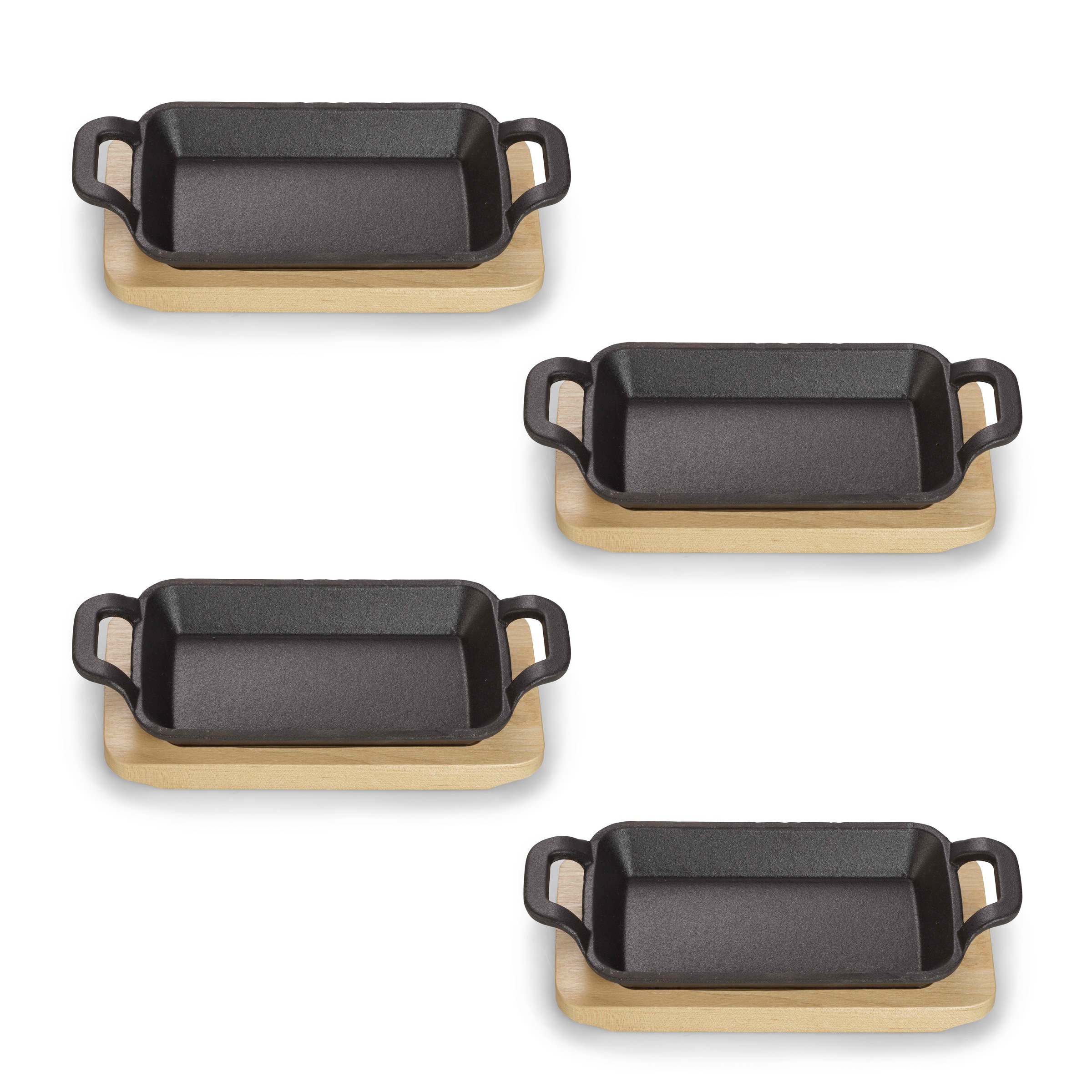 ECHTWERK Servierpfanne »4x Rechteckige Servierschale« Gusseisen Set, 4 Stk. günstig online kaufen
