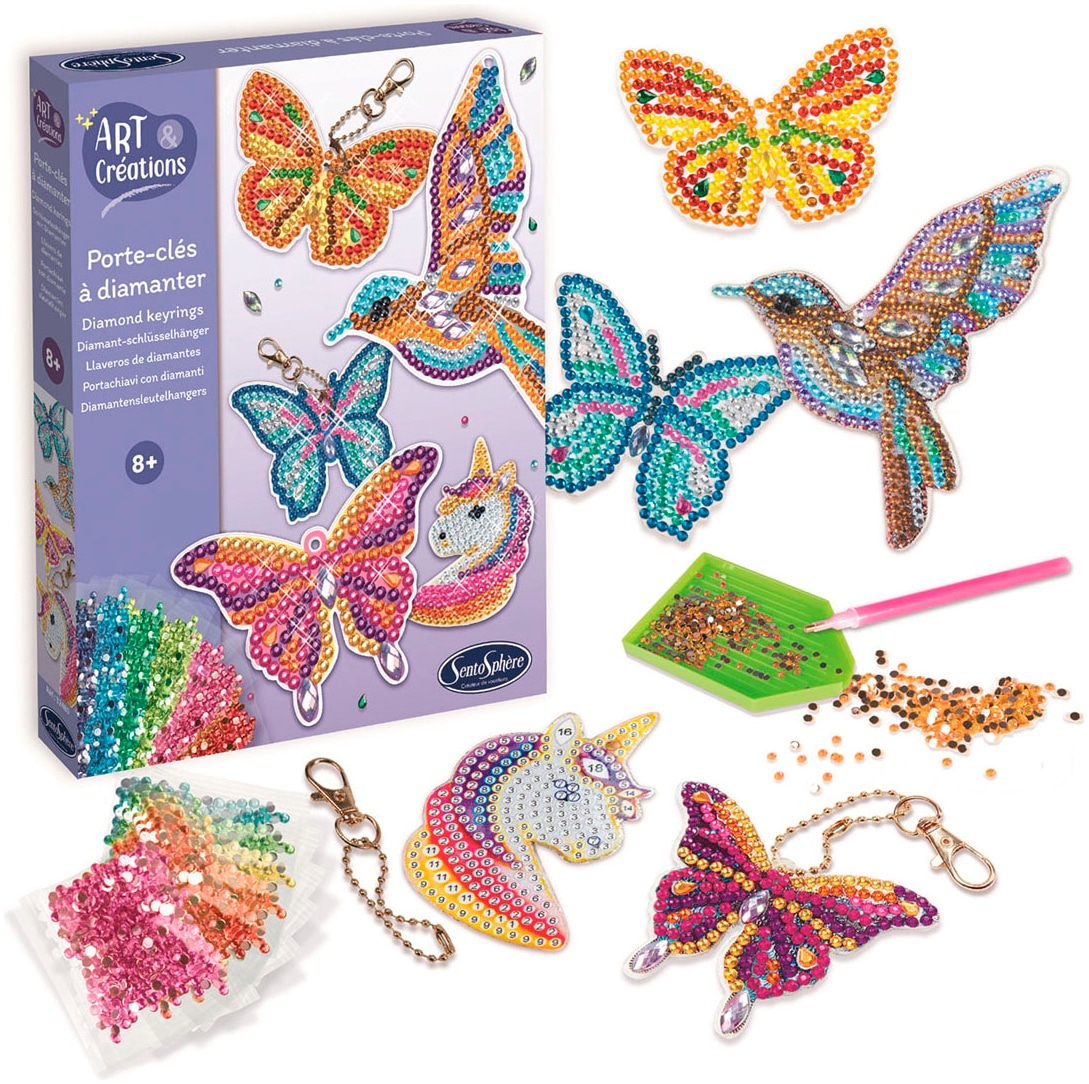 SentoSphere Kreativset »Bastelset Strassstein-Schlüsselanhänger«