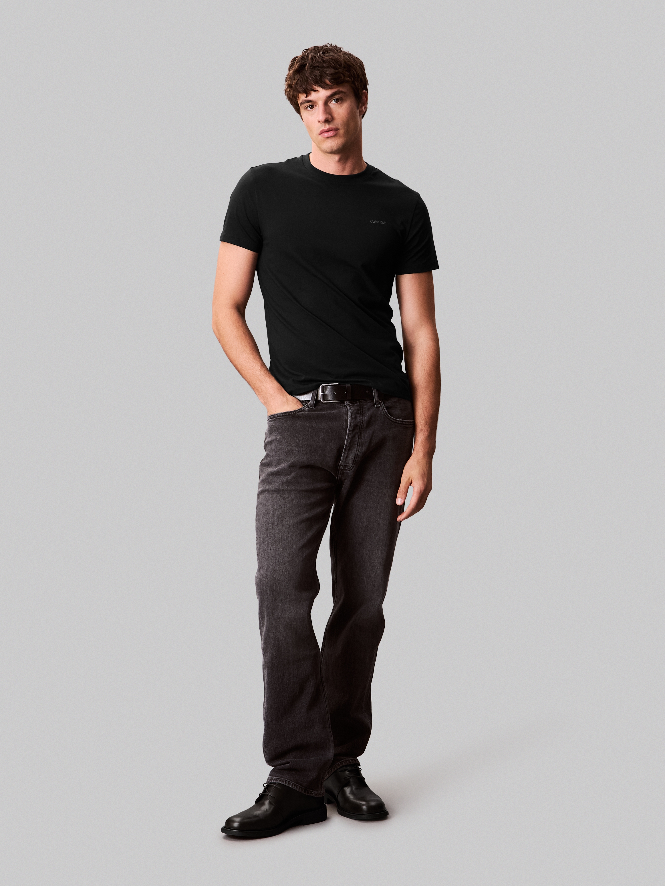 Calvin Klein T-Shirt »SS STRETCH COTTON SLIM TEE«, Mit Rundhalsausschnitt