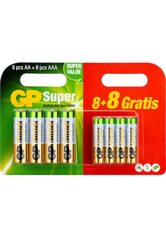 GP Batteries Batterie »Mix Blister AA & AAA«, LR6, 1,5 V, (Packung, 16 St.) kaufen