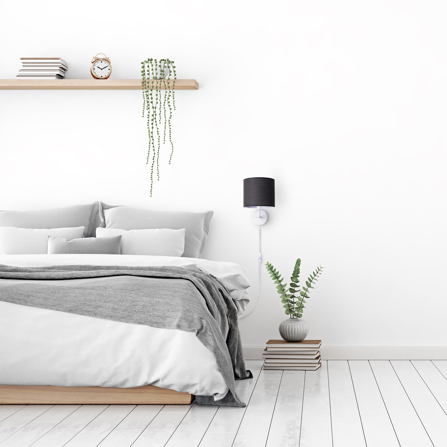 Paco Home Wandleuchte »Uni Color«, 1 flammig, Leuchtmittel E14   ohne Leuch günstig online kaufen