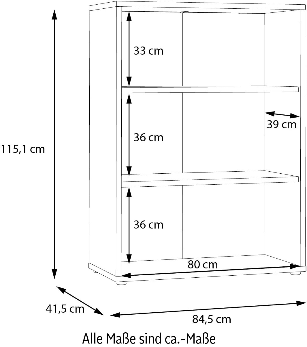 FORTE Kommode »Keflav«, Breite 84,5 cm