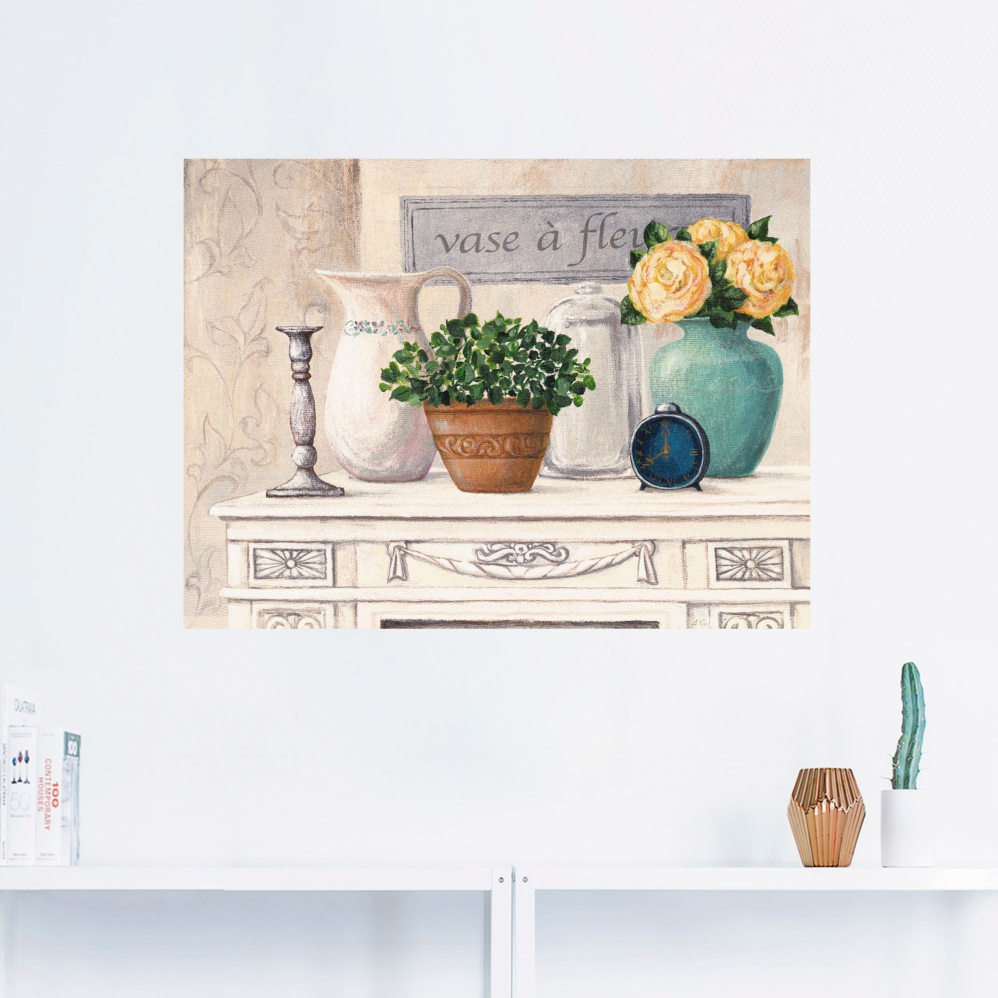 Artland Wandbild »Vasen mit Blumen«, Vasen & Töpfe, (1 St.), als Alubild, Outdoorbild, Wandaufkleber in verschied. Größen