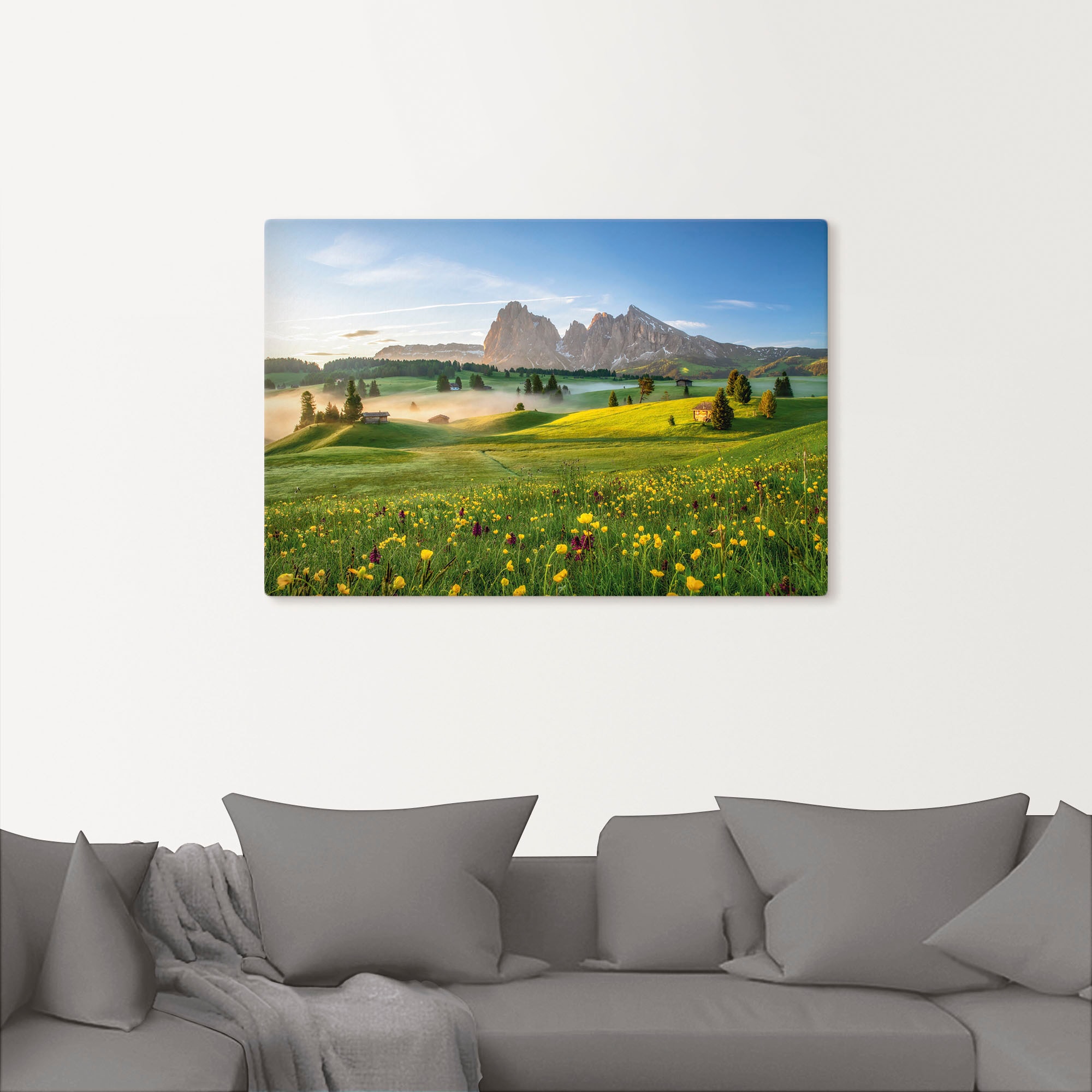 Artland Wandbild »Frühling auf der Seiser Alm«, Berge & Alpenbilder, (1 St. günstig online kaufen