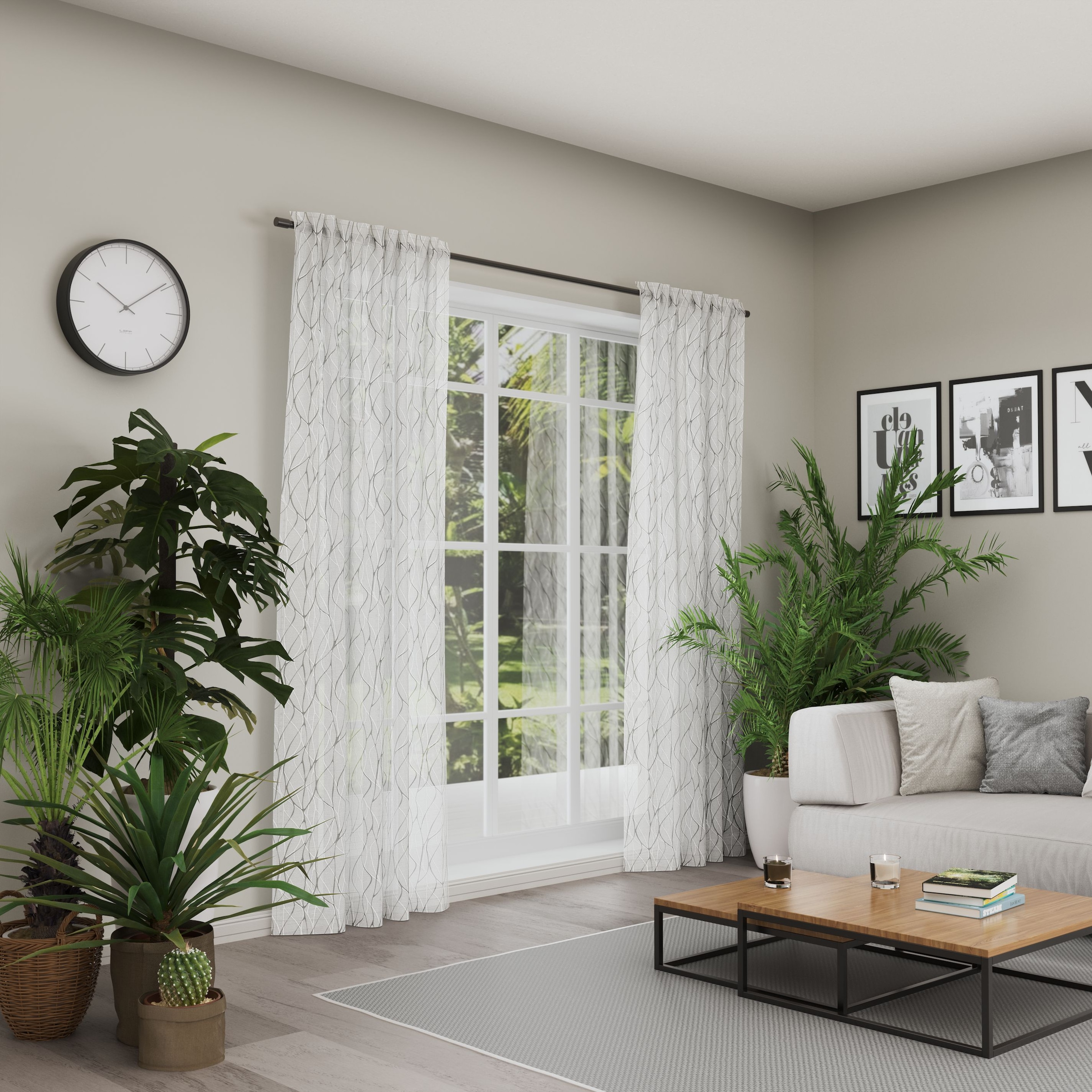 Neutex for you! Vorhang »LISKA« Multifunktionsband 1 Stk. tlg. Moderner Druck im Scandi-Look