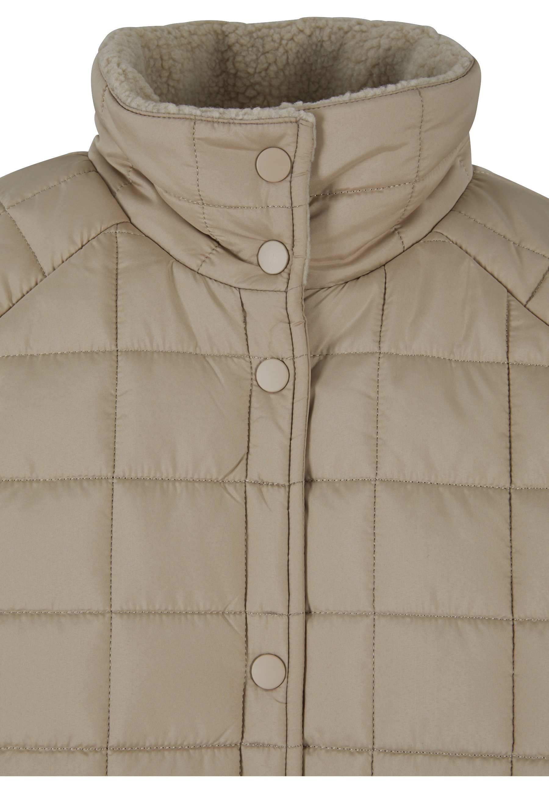 URBAN CLASSICS Winterjacke »Urban Classics Damen Ladies Quilted Coat« 1 Stk. tlg. ohne Kapuze