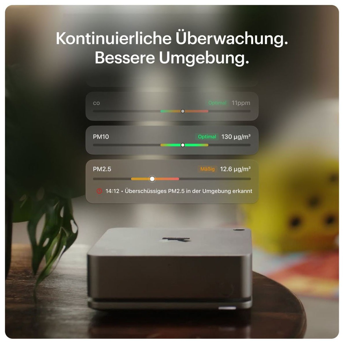 Ultrahuman Raumluft-Qualitätssensor »Smart Home Health Monitor«