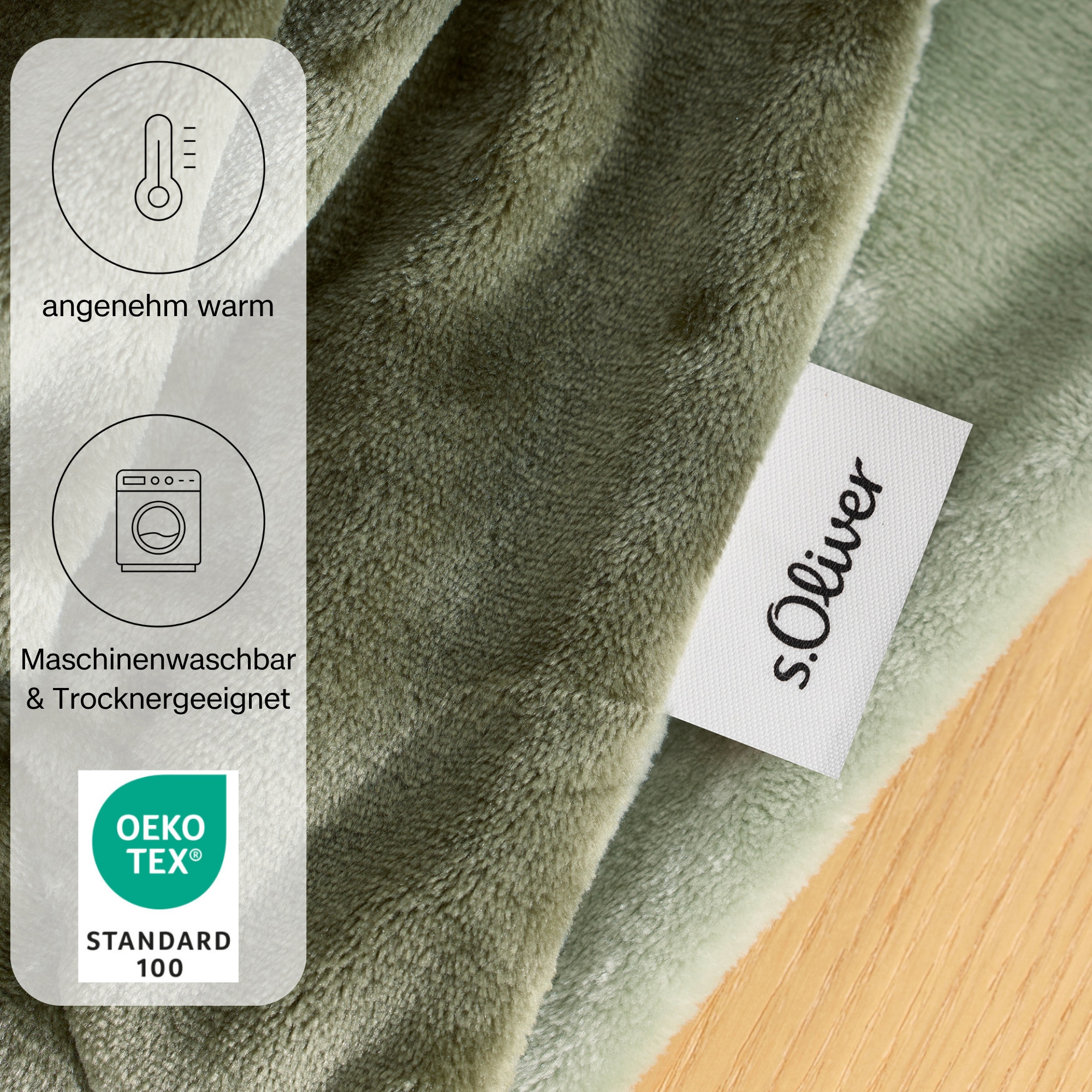s.Oliver Wohndecke »Doublesoft, Kuscheldecke, Deal, Kissen geschenkt!« Kuscheldecke 150x200 cm, GRATIS-Zugabe:2x Kissenhülle (Reißverschluss)