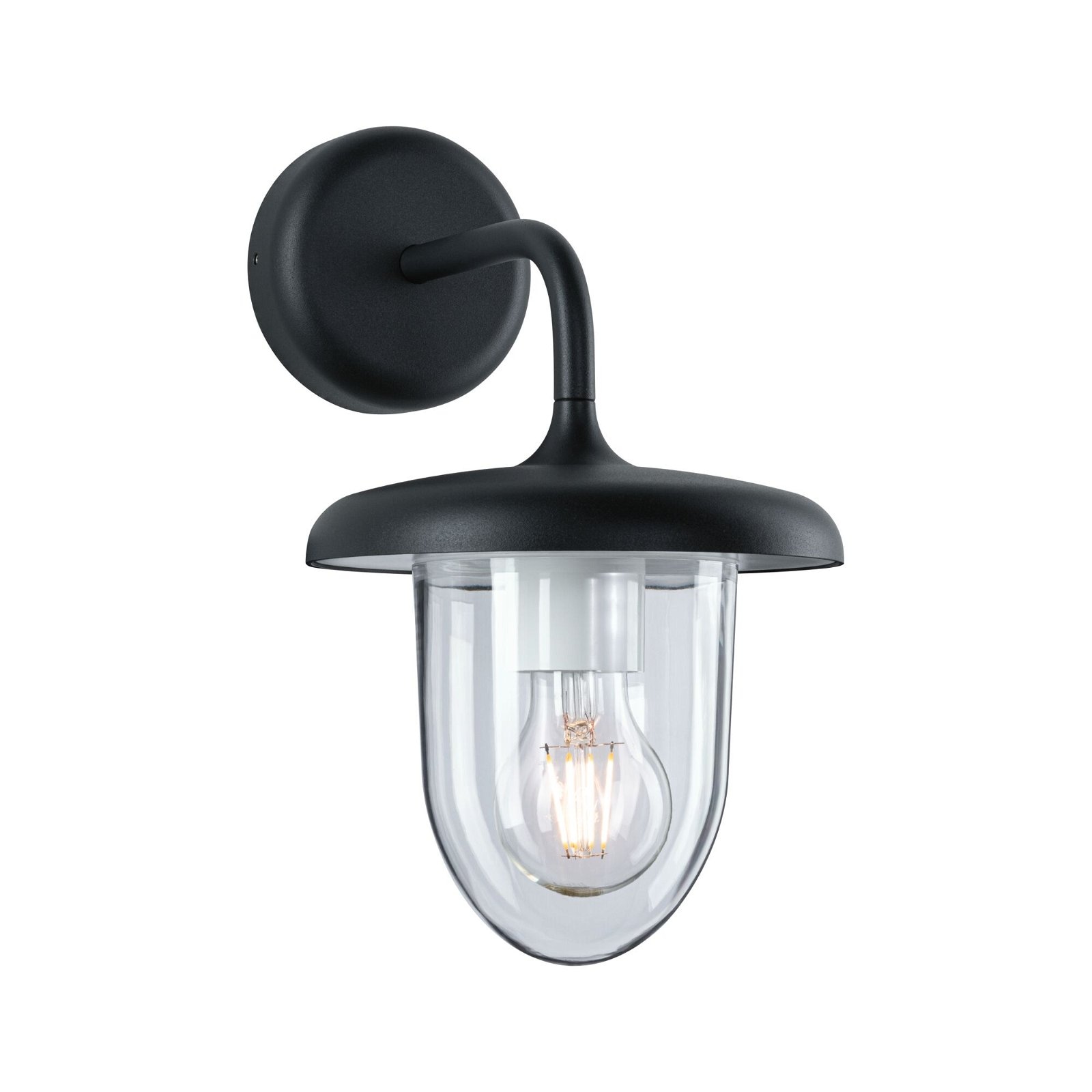Paulmann LED Außen-Wandleuchte »Vintario IP44 rund 180x250mm max. 20W 230V Anthrazit Aluminium«, 1 flammig, Leuchtmittel E27 | ohne Leuchtmittel, seewasserresistent