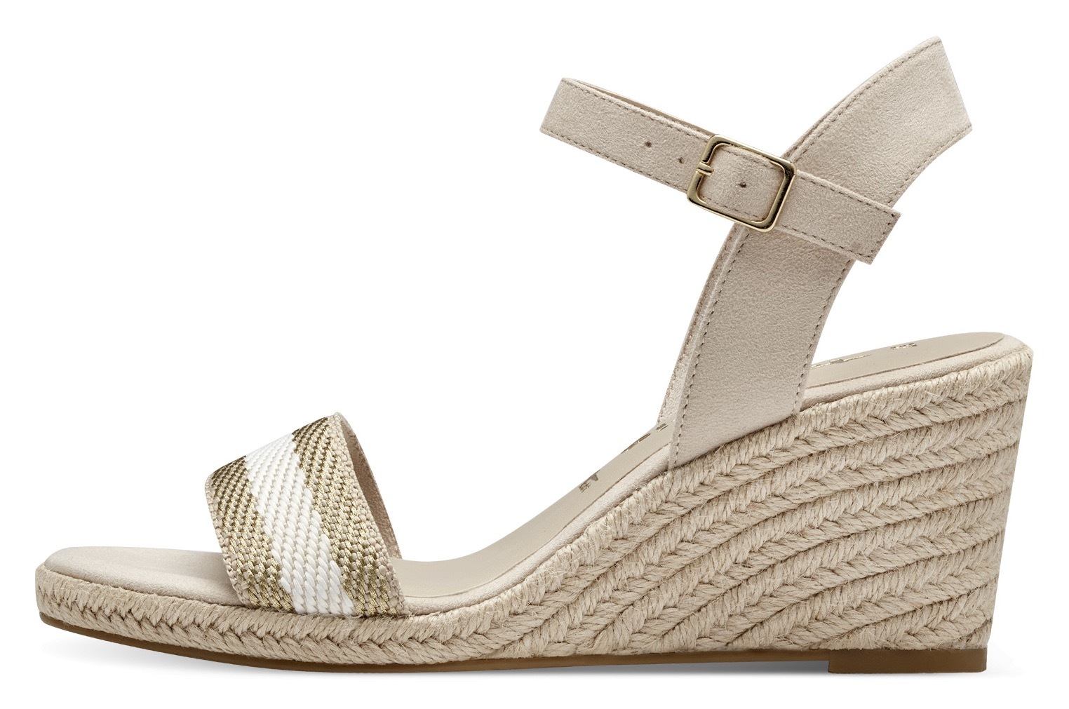 Tamaris Keilsandalette, Sommerschuh, Sandale, Keilabsatz, mit Bastbesatz