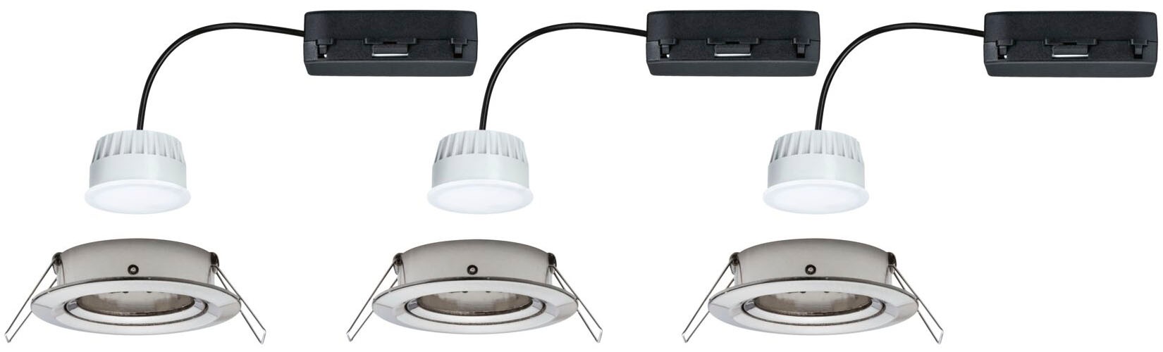 Paulmann LED Einbauleuchte »LED Einbauleuchte Nova Coin rund 84mm 50°«, 3 flammig, Leuchtmittel LED-Modul | LED fest integriert, Memoryfunktion, Farbwechsler, Farbsteuerung, Dimmer, Smart Home