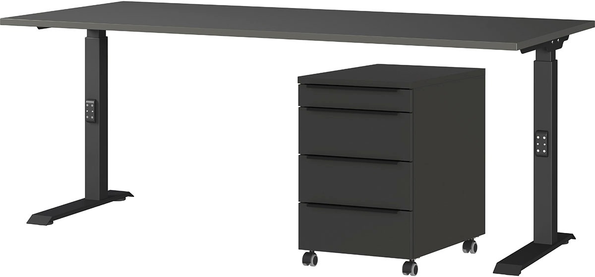 GERMANIA Büromöbel-Set »Mailand« 2 tlg. inkl. Schreibtisch und Rollcontaine günstig online kaufen