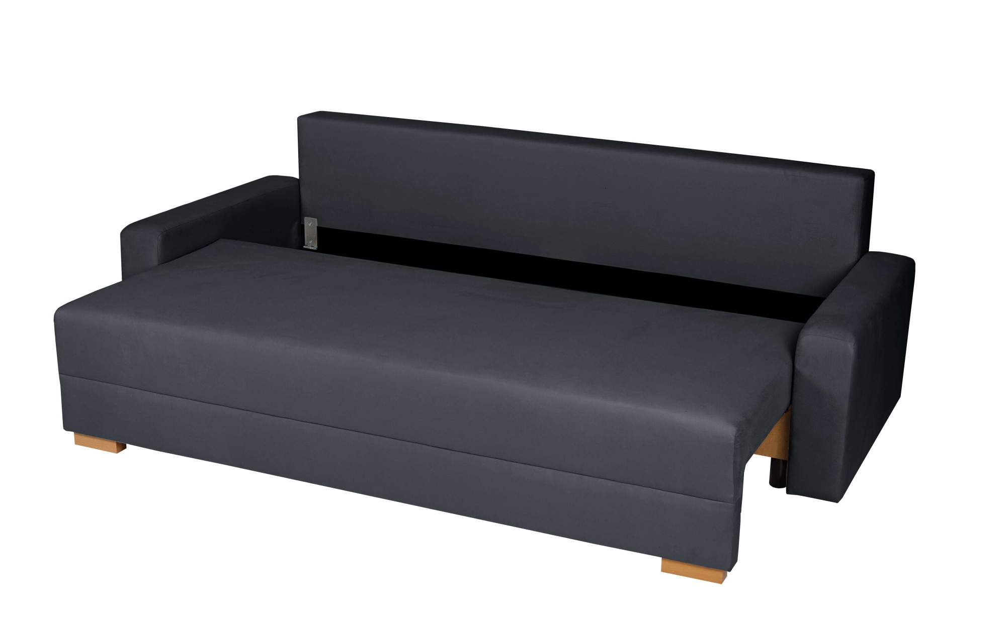 INOSIGN 3-Sitzer »SHERIDIAN Schlafsofa mit Bettkasten, in Feincord & Velvet«, mit Wellenunterfederung, moderne Bezüge, B/H/T 225/94/80