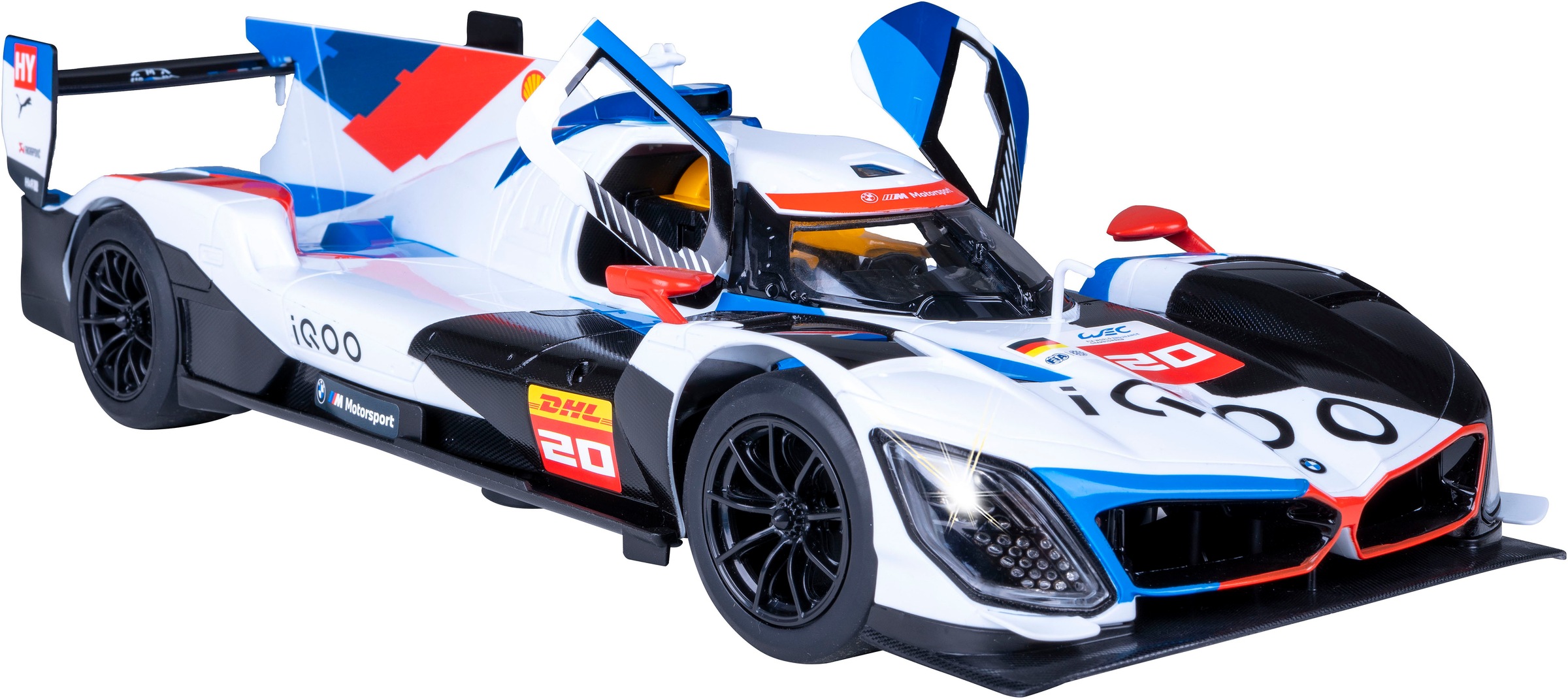 Jamara RC-Auto »BMW M Hybrid V8 LMDH 1:14 weiß 2,4GHz«, mit LED Licht