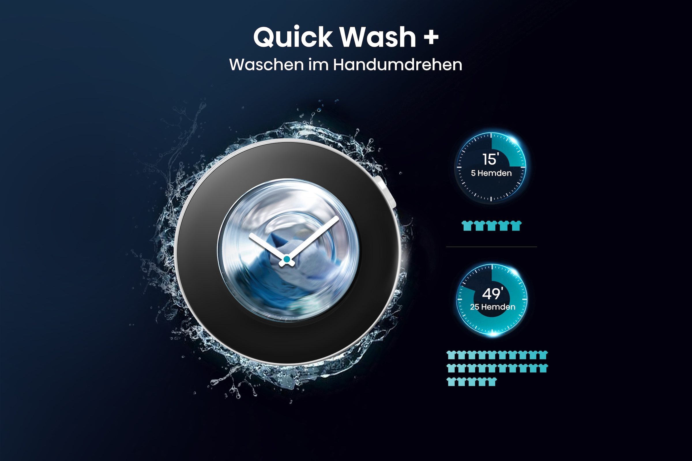 Hisense Waschmaschine »WF5S1045BB«, 10,5 kg, 1400 U/min, AutoDosing