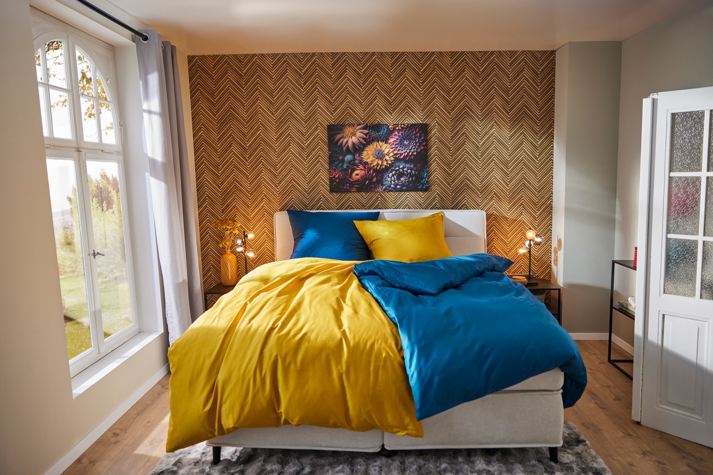 CASATEX Bettwäsche »Uni«, Uni Design, Reißverschluss, tolle Farben