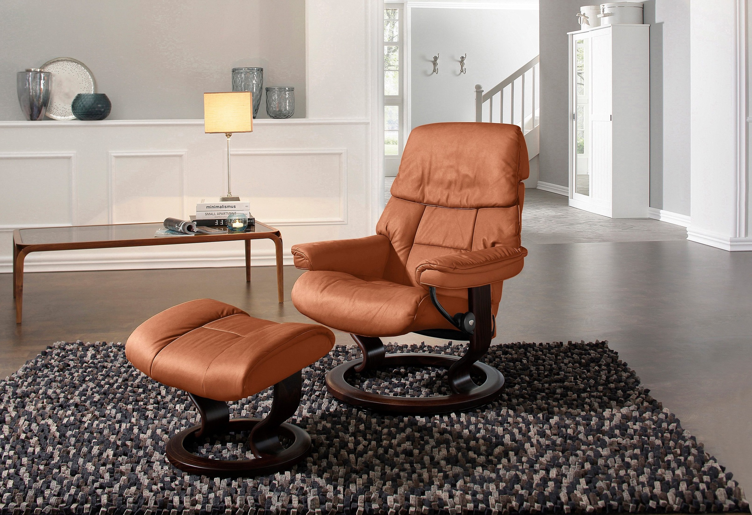 Stressless® Relaxsessel »Ruby«, (Set), mit Classic Base, Größe L, Gestell Eiche, Wenge, Braun & Schwarz