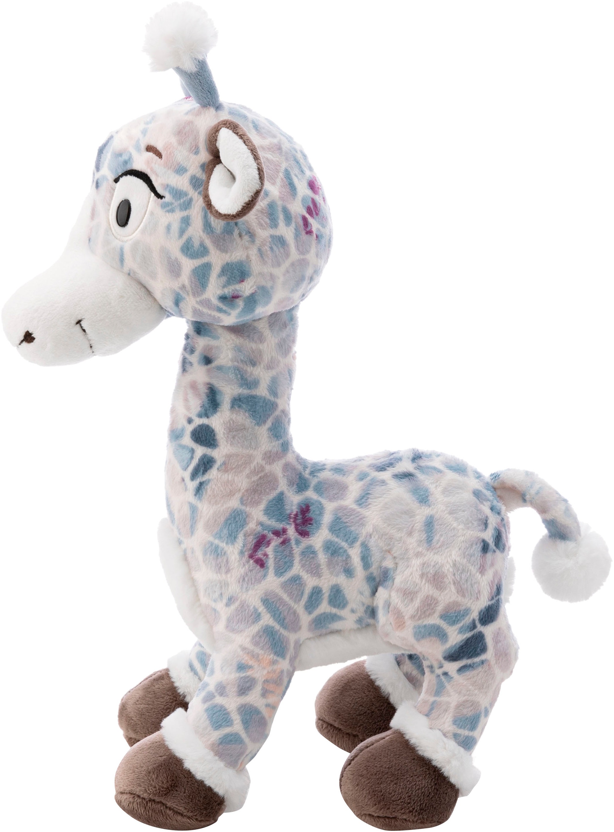 Nici Kuscheltier »Winter, Giraffe Winny Winterfur, 27 cm stehend«, stehend; enthält recyceltes Material (Global Recycled Standard)