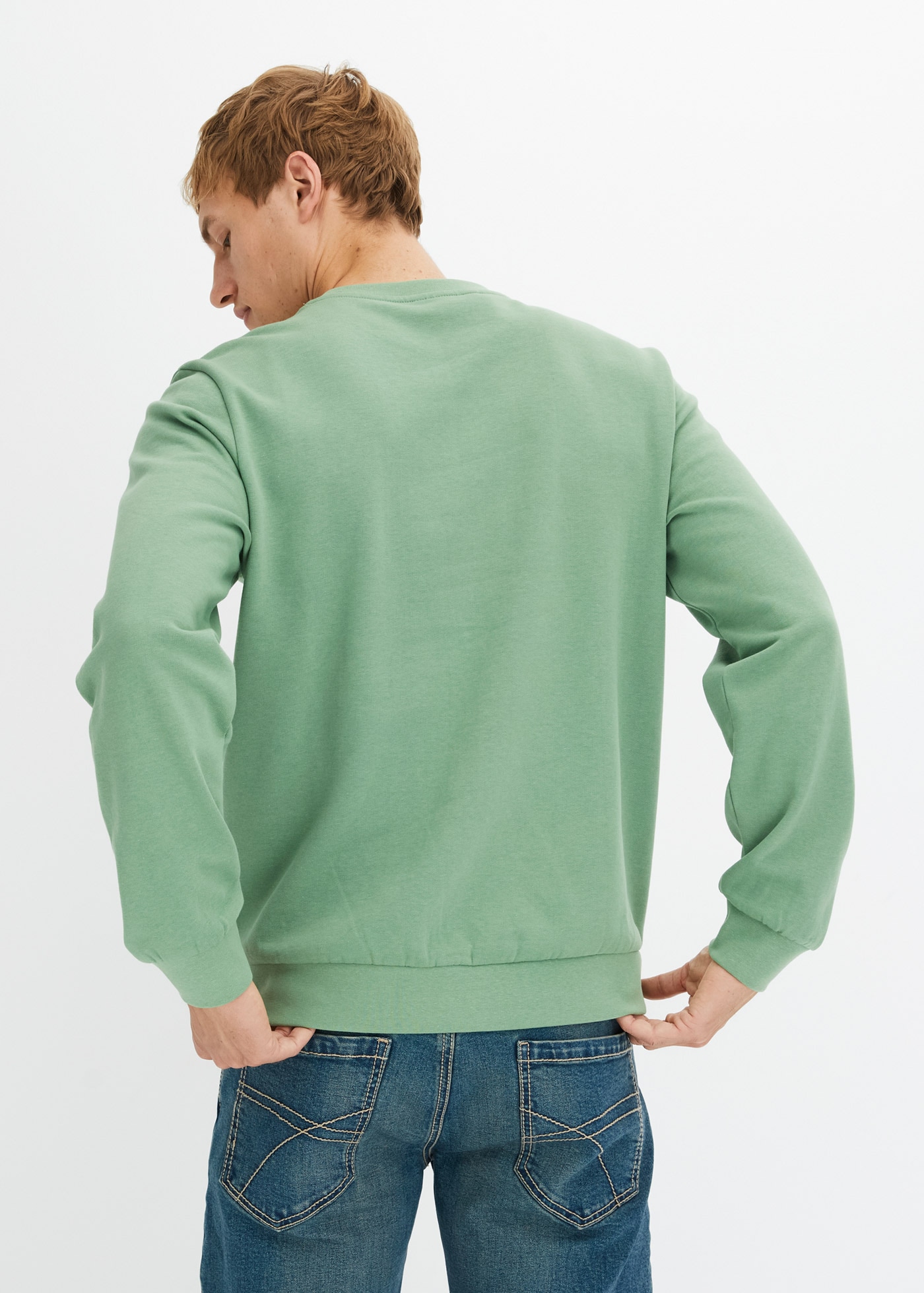 bonprix Sweatshirt »Sweatshirt«, Regular Fit, mit Rundhalsausschnitt, weich angeraute Innenseite
