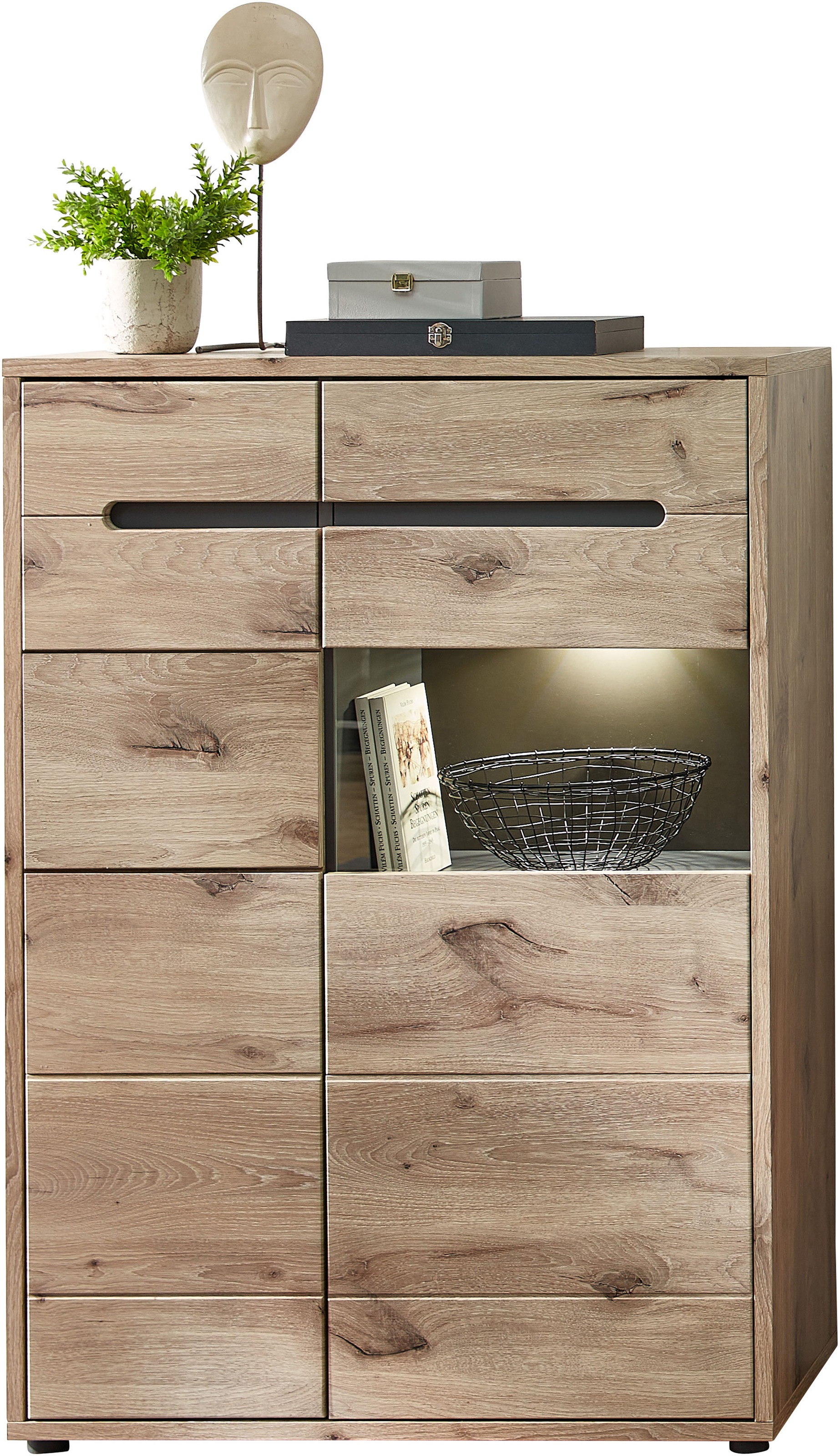 Innostyle Wohnwand »BELLANO«, (Komplett-Set, 3 St.), inkl. LED-Beleuchtung