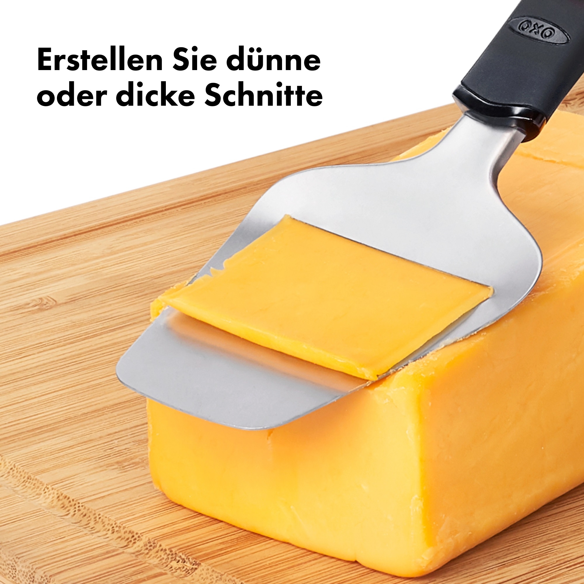 OXO Good Grips Käsehobel »OXO Antihaft Käseplane« scharfen Klinge und Antihaftkopf bietet müheloses Schneiden