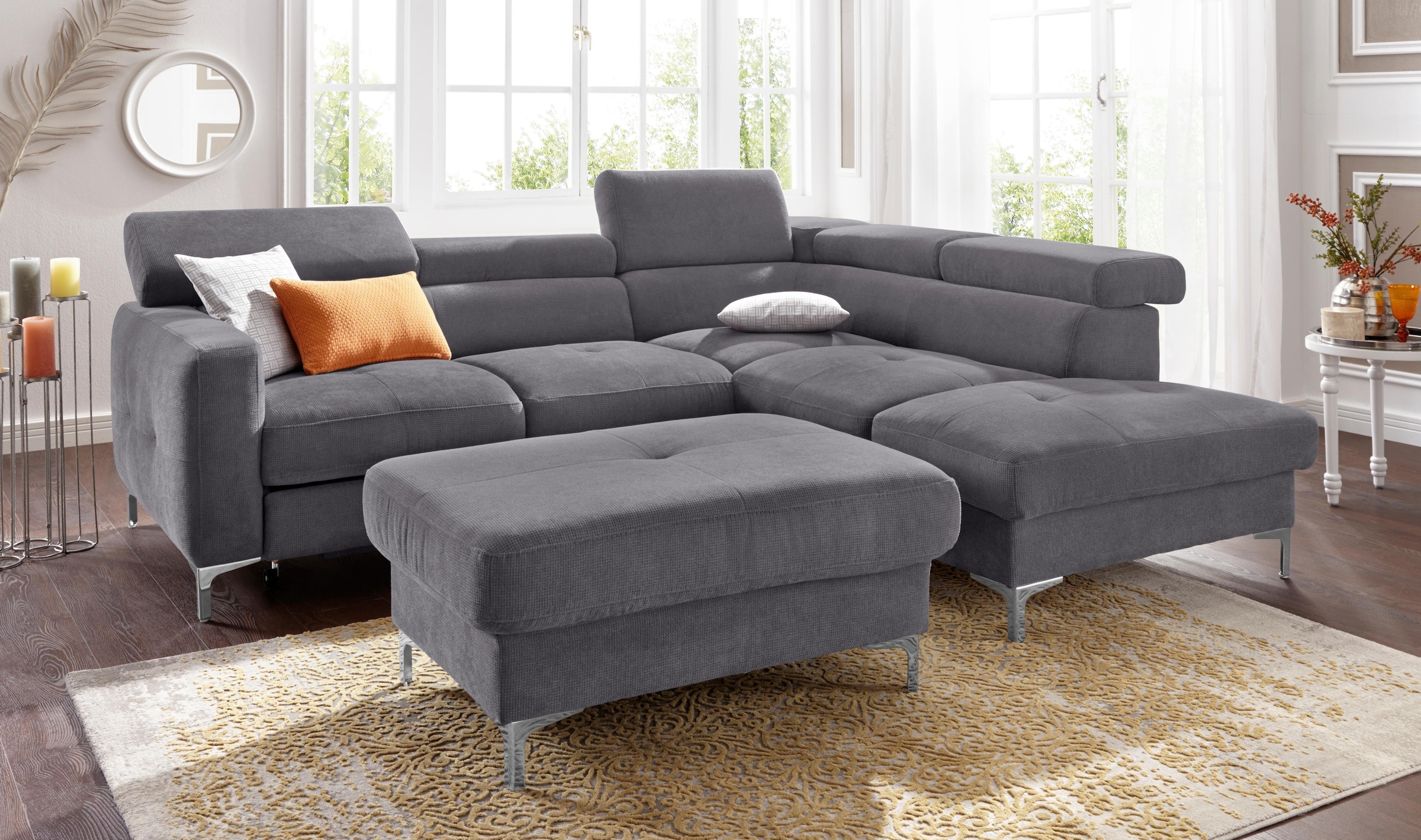 COTTA Polstergarnitur »Sammy L-Form«, (Set), Set bestehend aus: Ecksofa mit günstig online kaufen