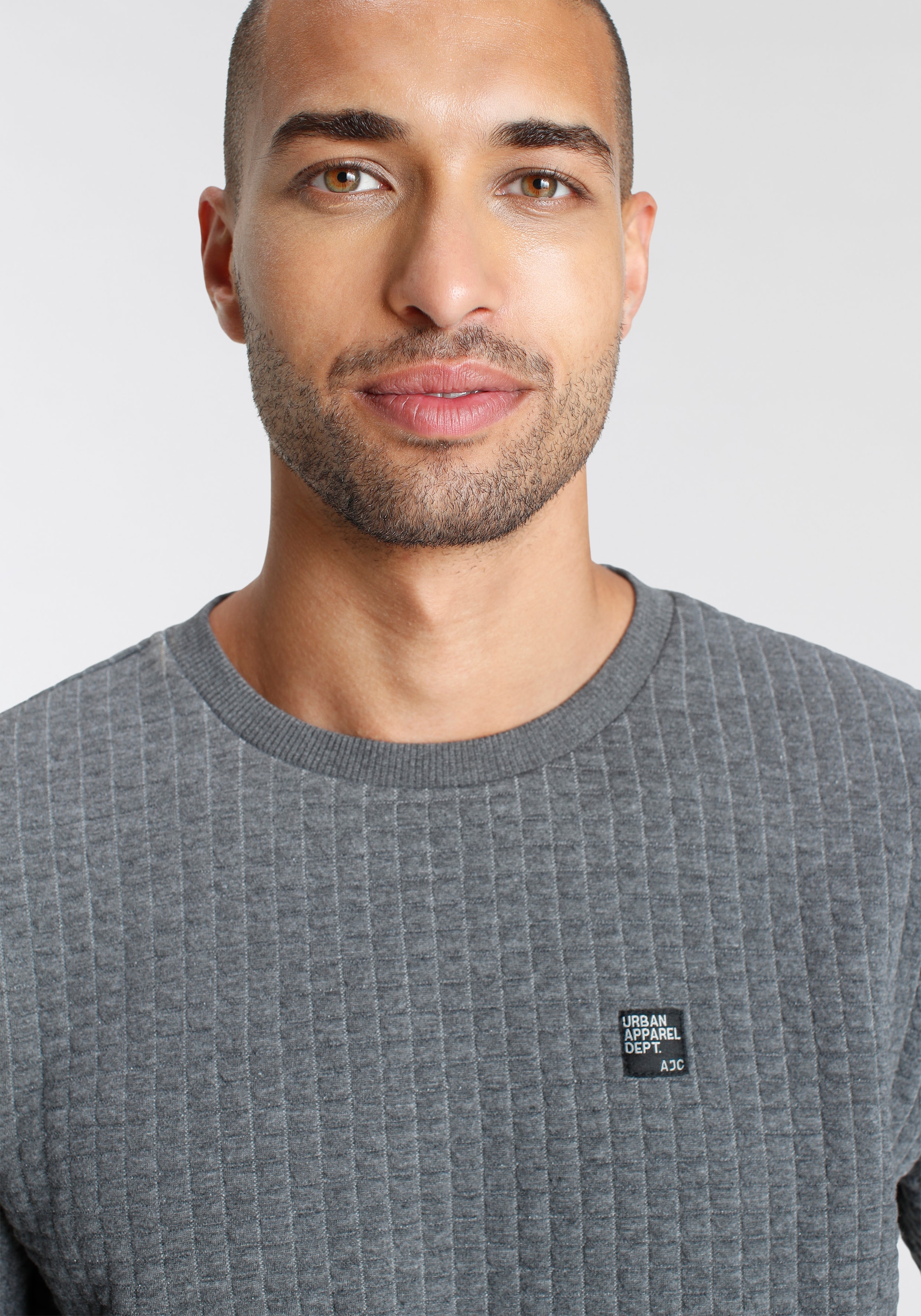 AJC Sweatshirt, schmal geschnitten, unifarben, Rundhalsausschnitt