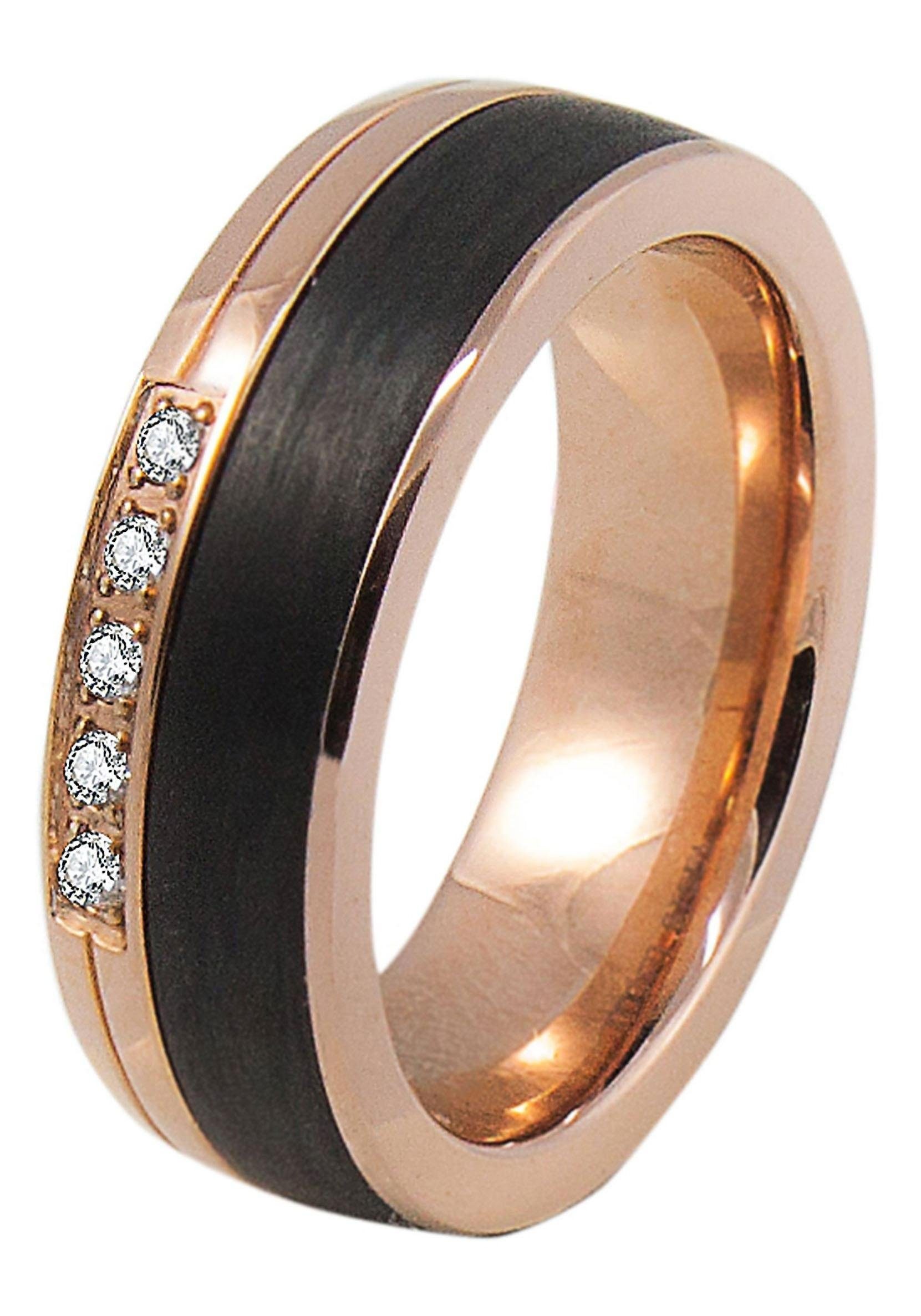 DOOSTI Trauring »Schmuck Geschenk Edelstahl Trauring Ehering Partnerring LIEBE«, Made in Germany, wahlweise mit oder ohne Zirkonia