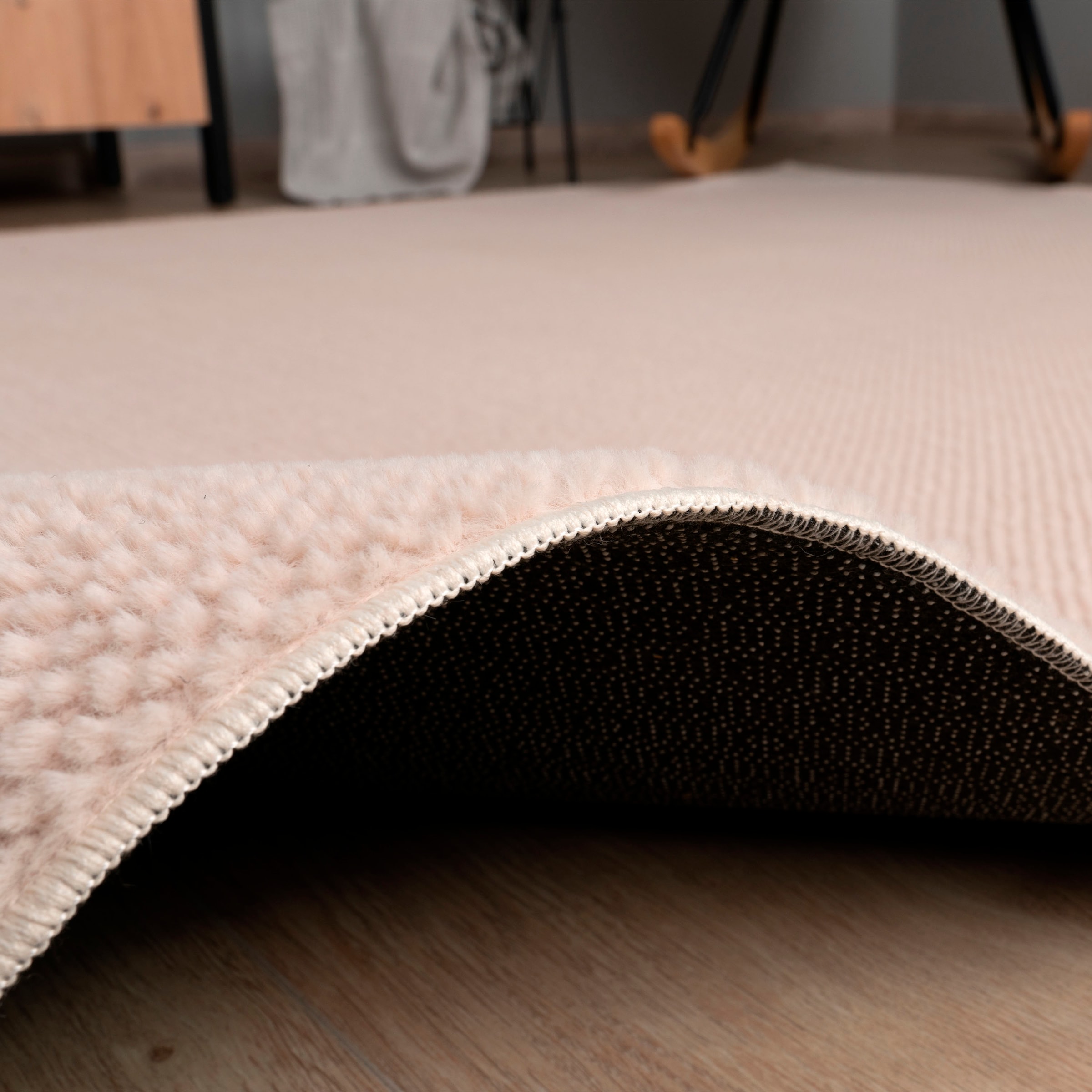 Teppich »Ciney«, rechteckig, 16 mm Höhe, Kurzflor, Hoch-Tief Effekt, Uni Farben, Scandi Design, besonders weich